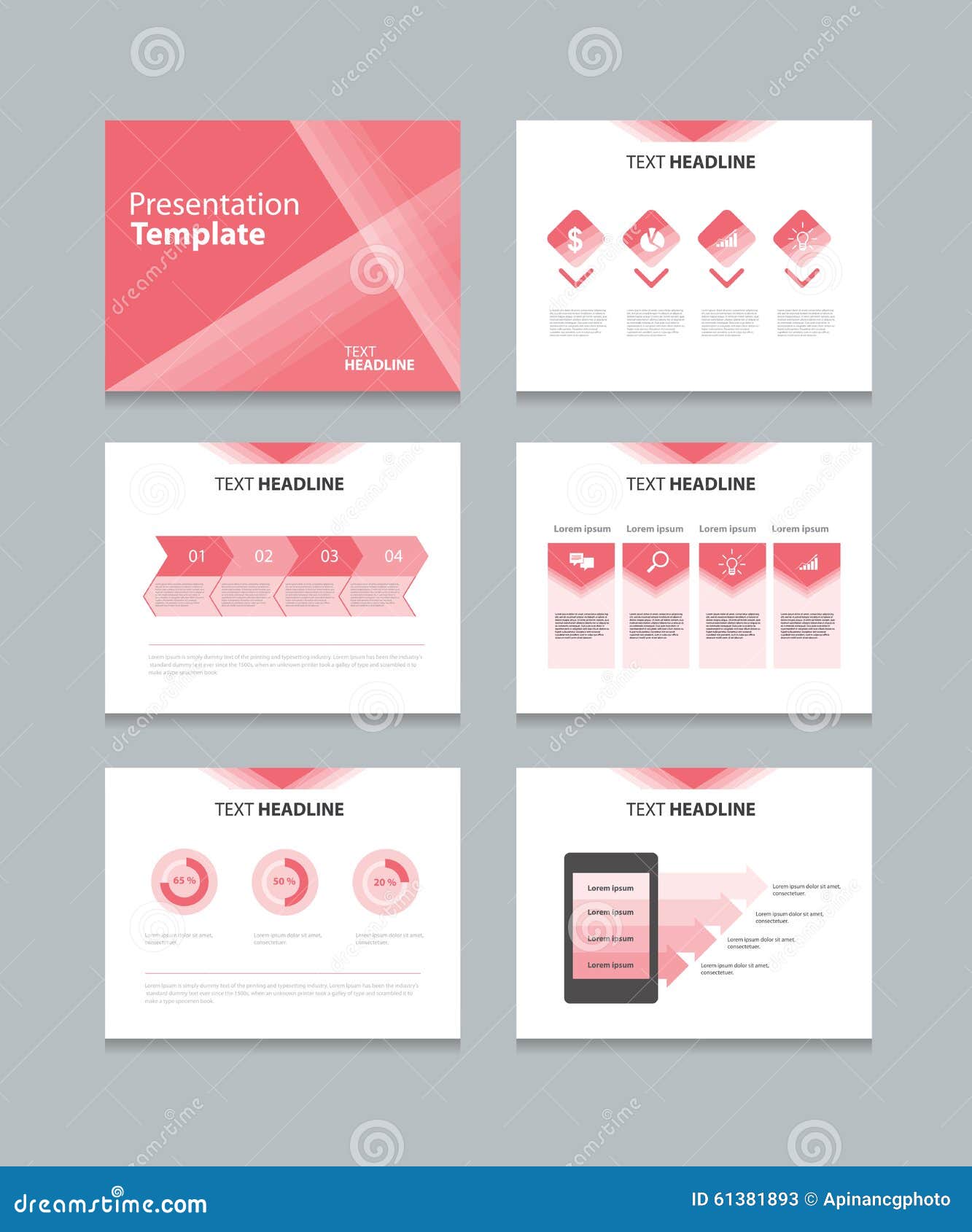business vector template presentation slides background design stock