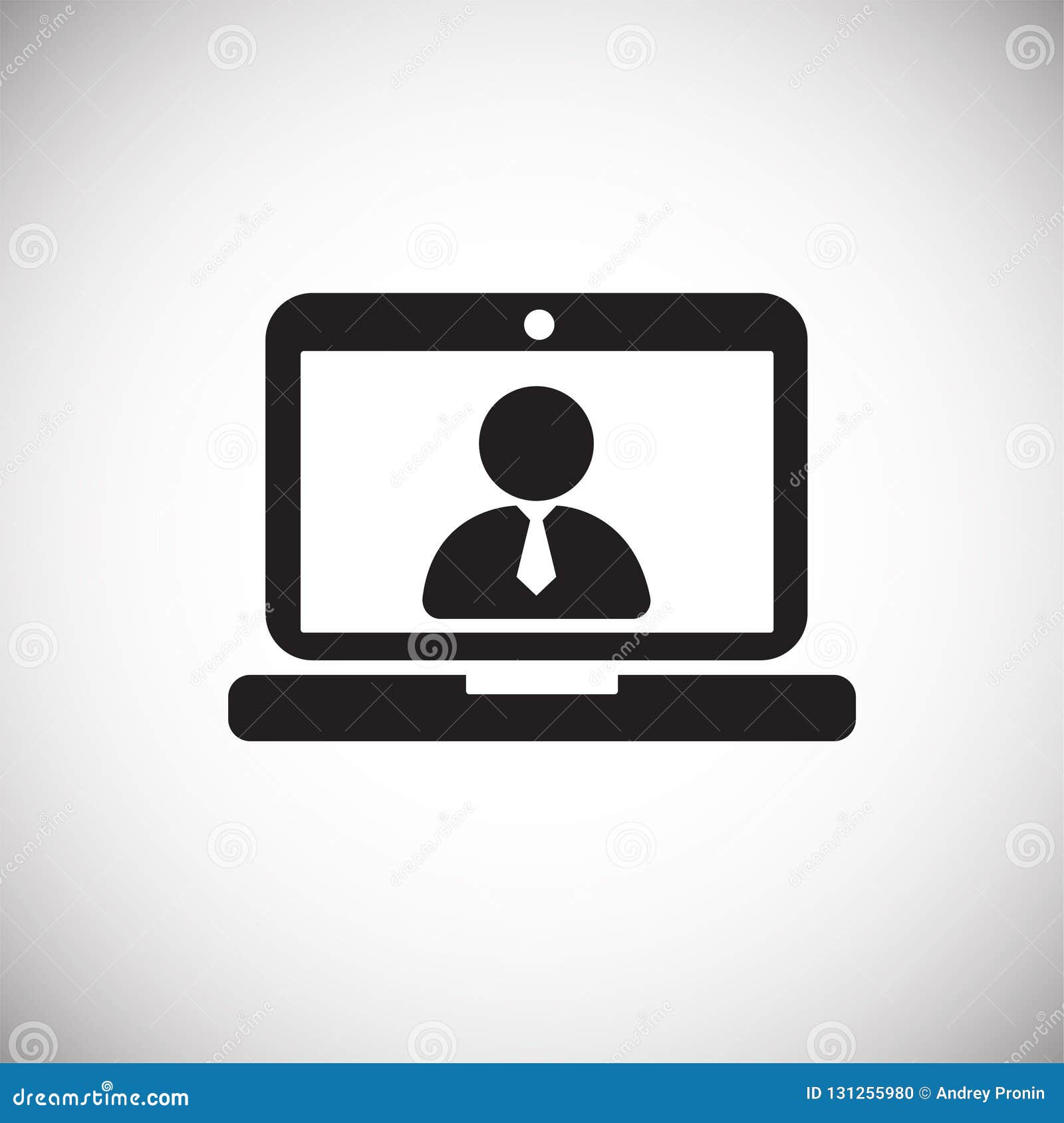 Business Video Call on White Background Stock Vector - Illustration of