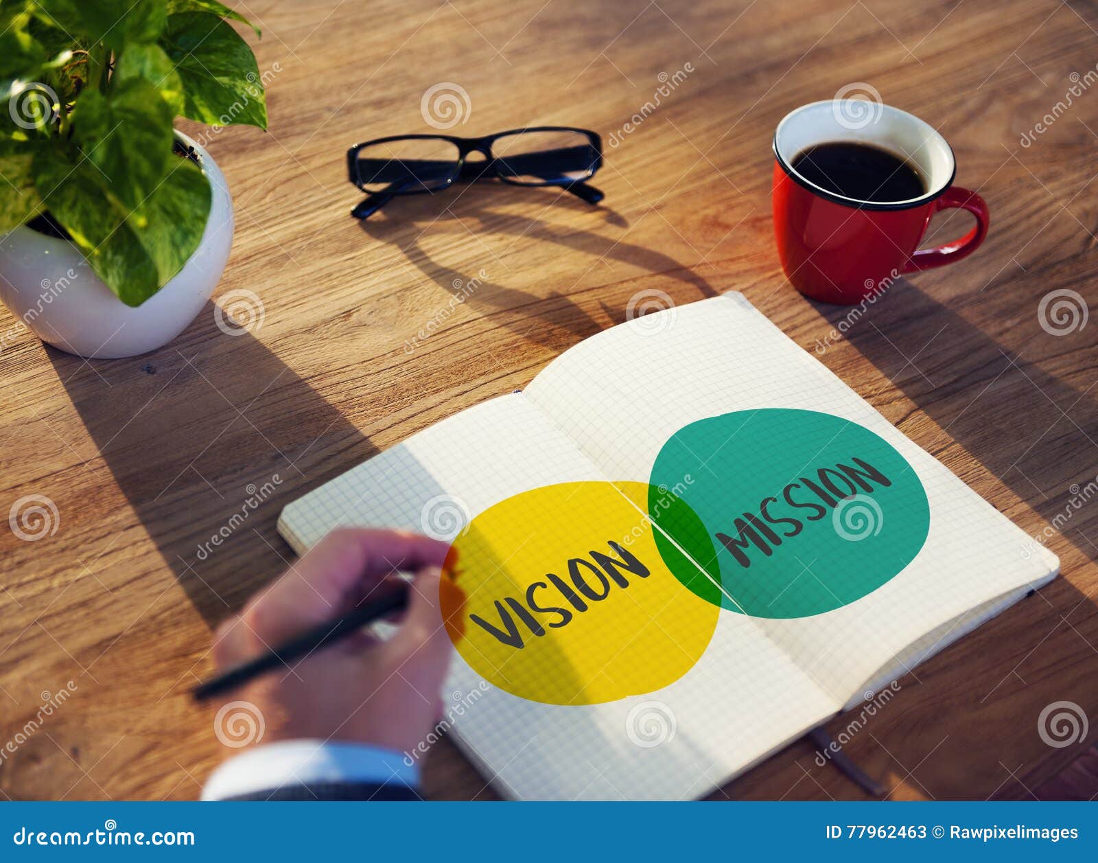 business vision mission graphic concept