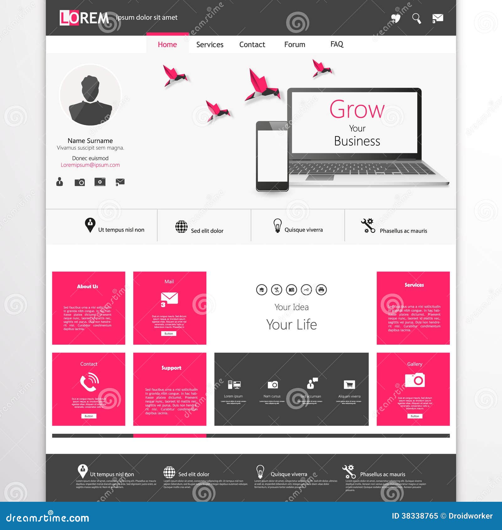 Business Website  Template Home  Page Design  Clean And 