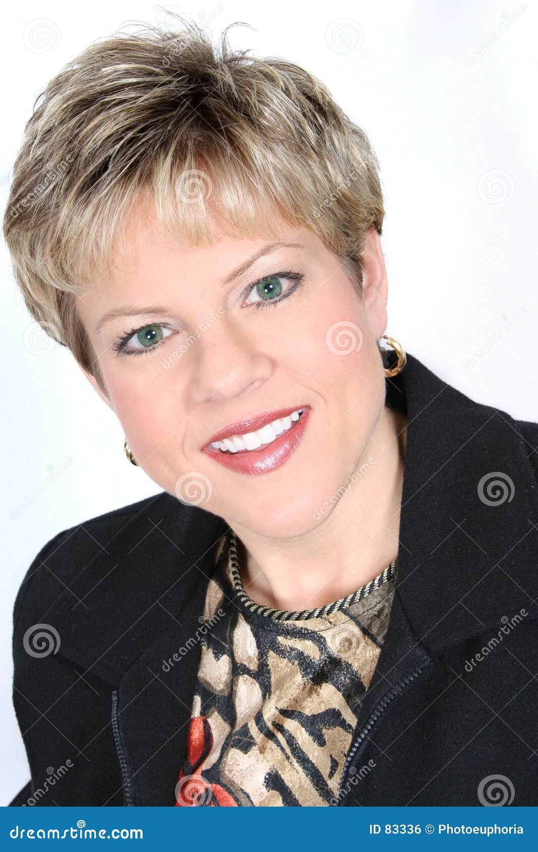 business woman in black suit