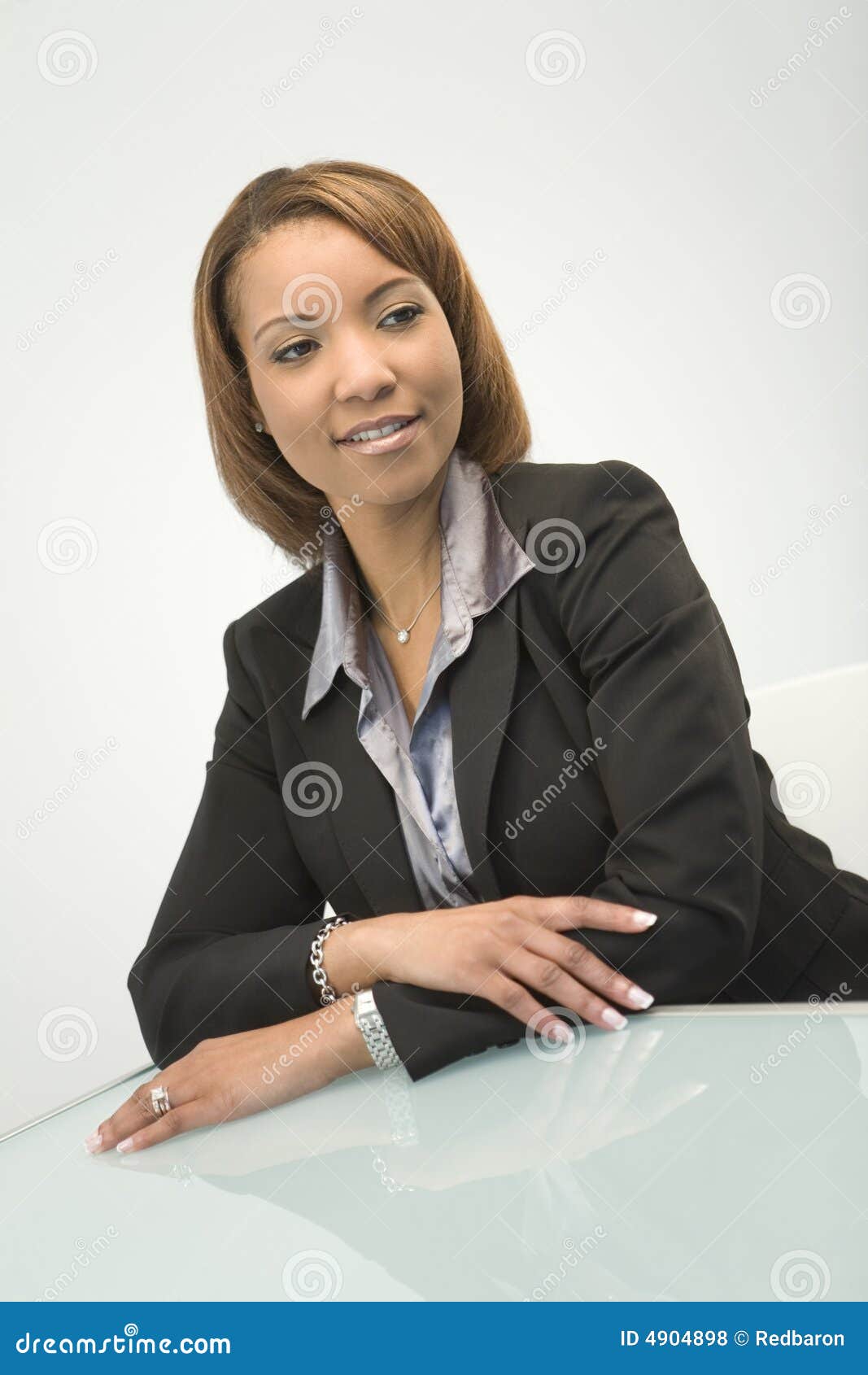 Business Woman at Desk stock photo. Image of pleasant - 4904898