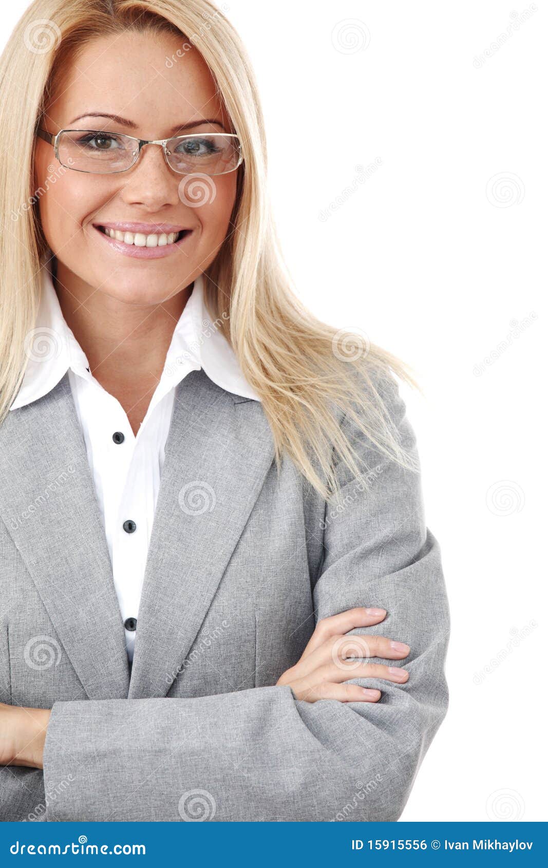 Business woman in glasses stock photo. Image of beautiful 15915556