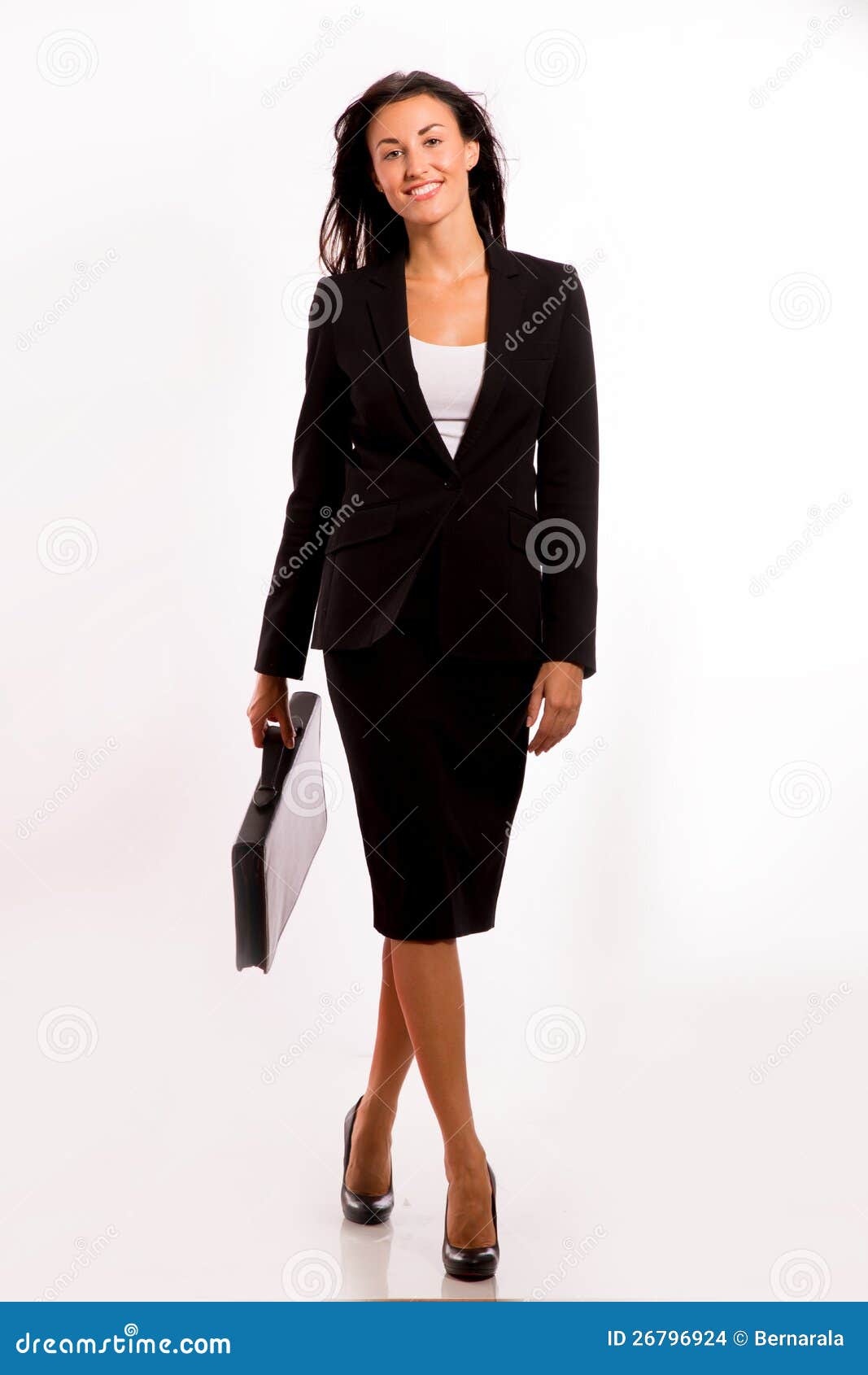 Business Woman with Her Briefcase Walking Stock Photo Image of hand
