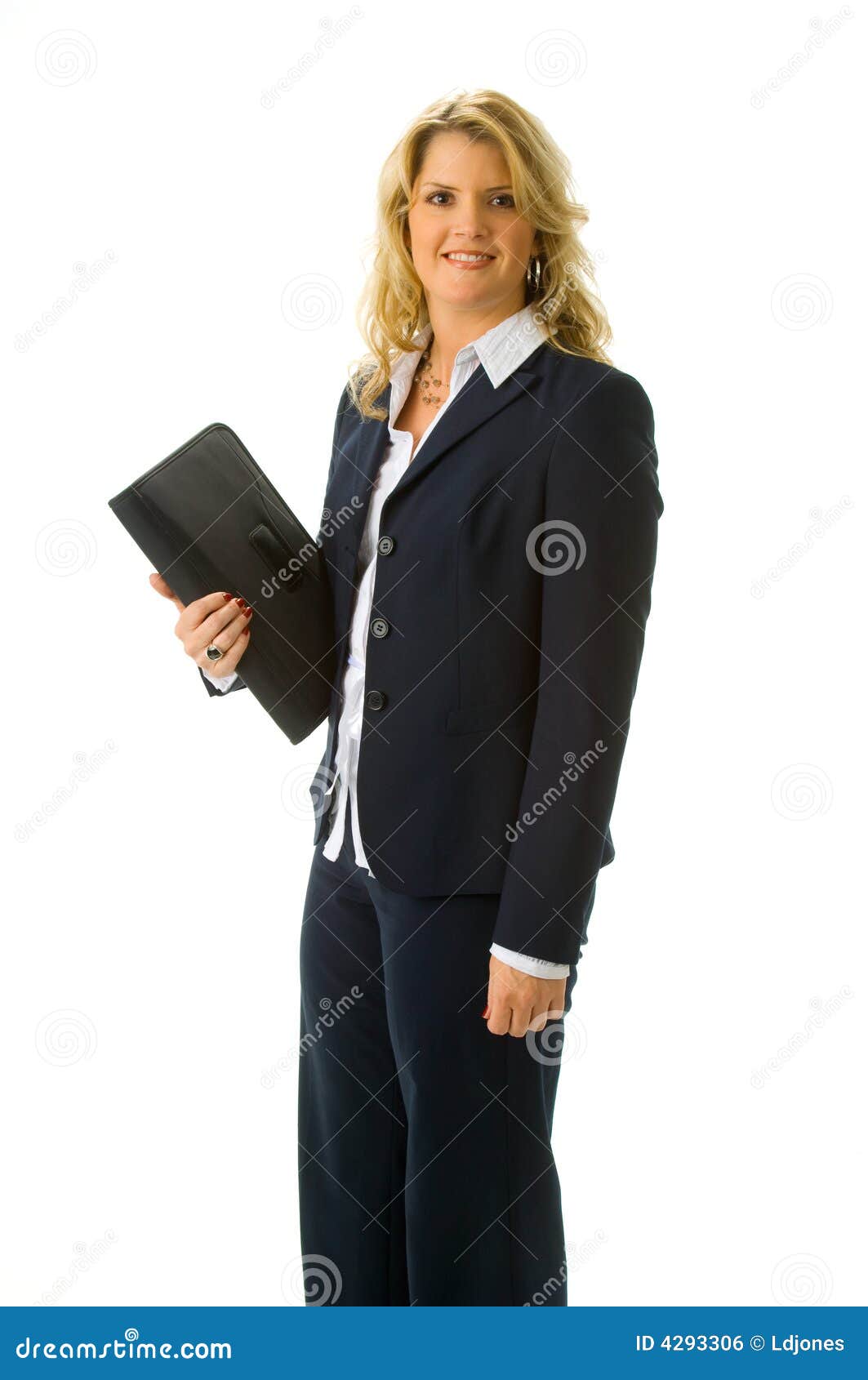 business woman holding folio
