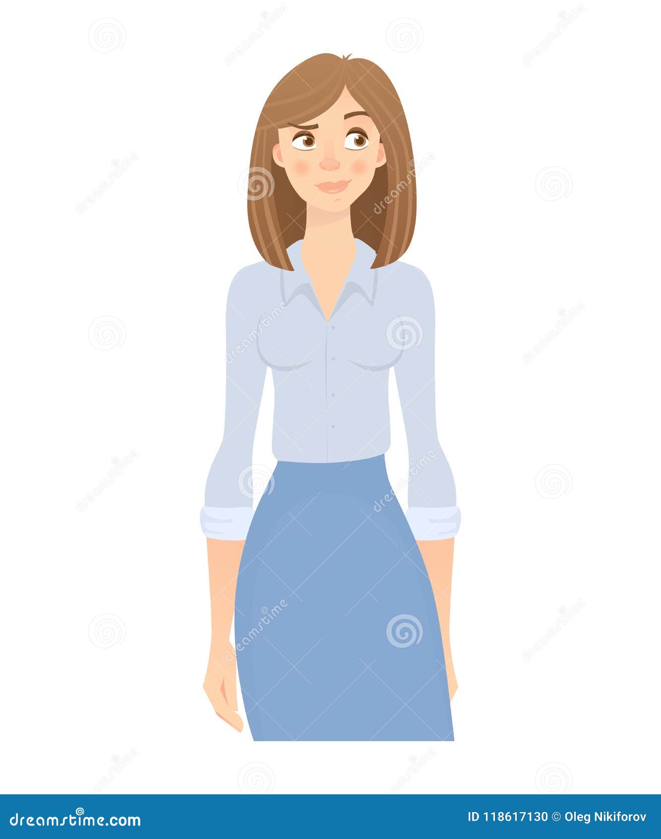 Business woman isolated stock vector. Illustration of annoyance - 118617130