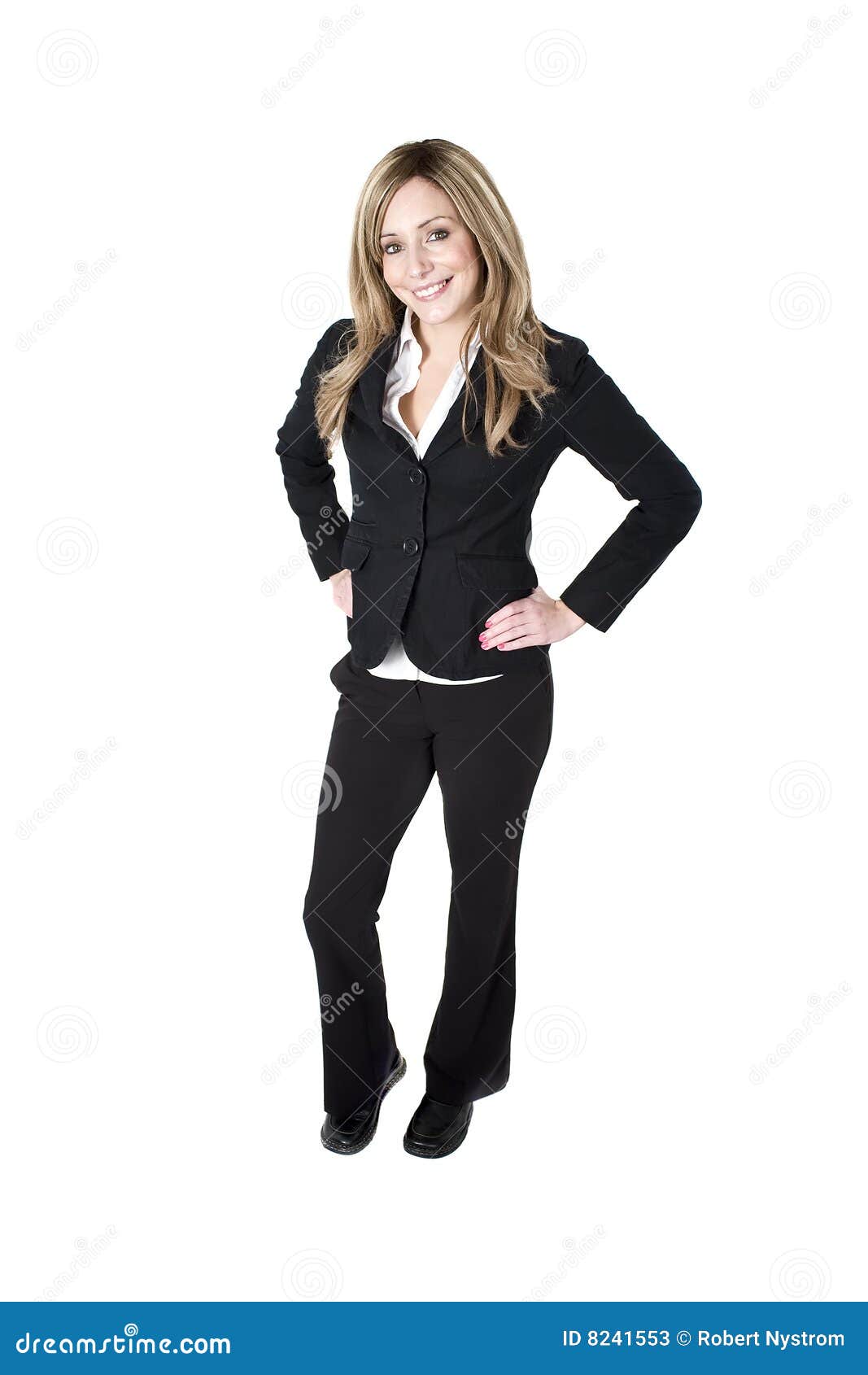 Business Woman Isolated On White Stock Image - Image of manager ...