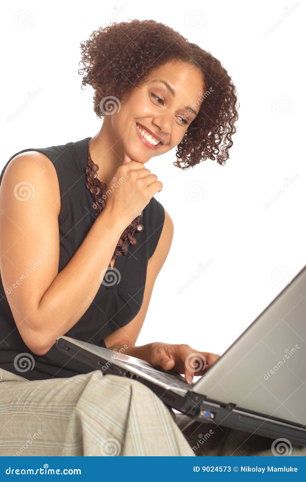 business woman on a laptop
