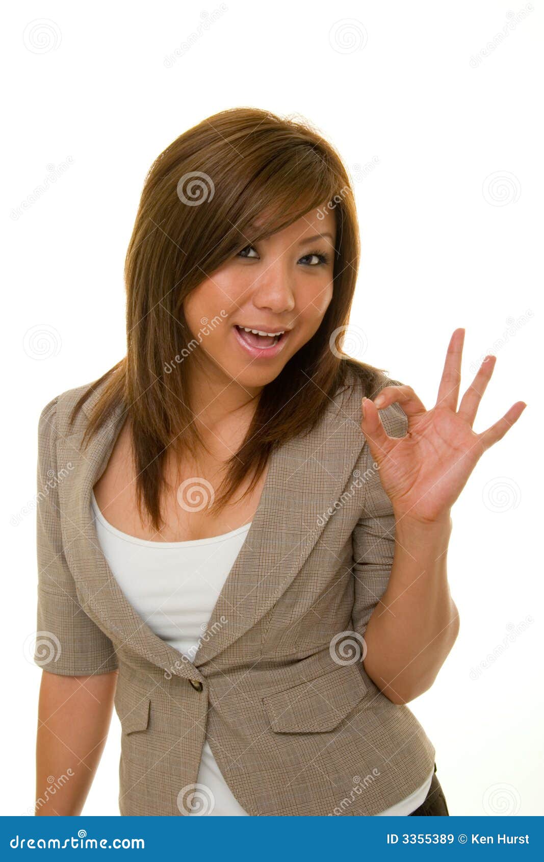 Asian Woman Expressing 20