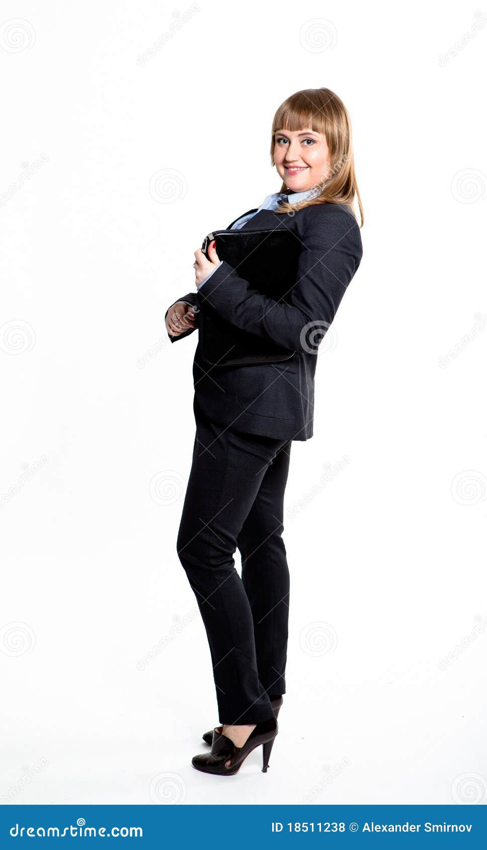 Business Woman in a Suit with the Tablet Stock Photo - Image of jewelry ...