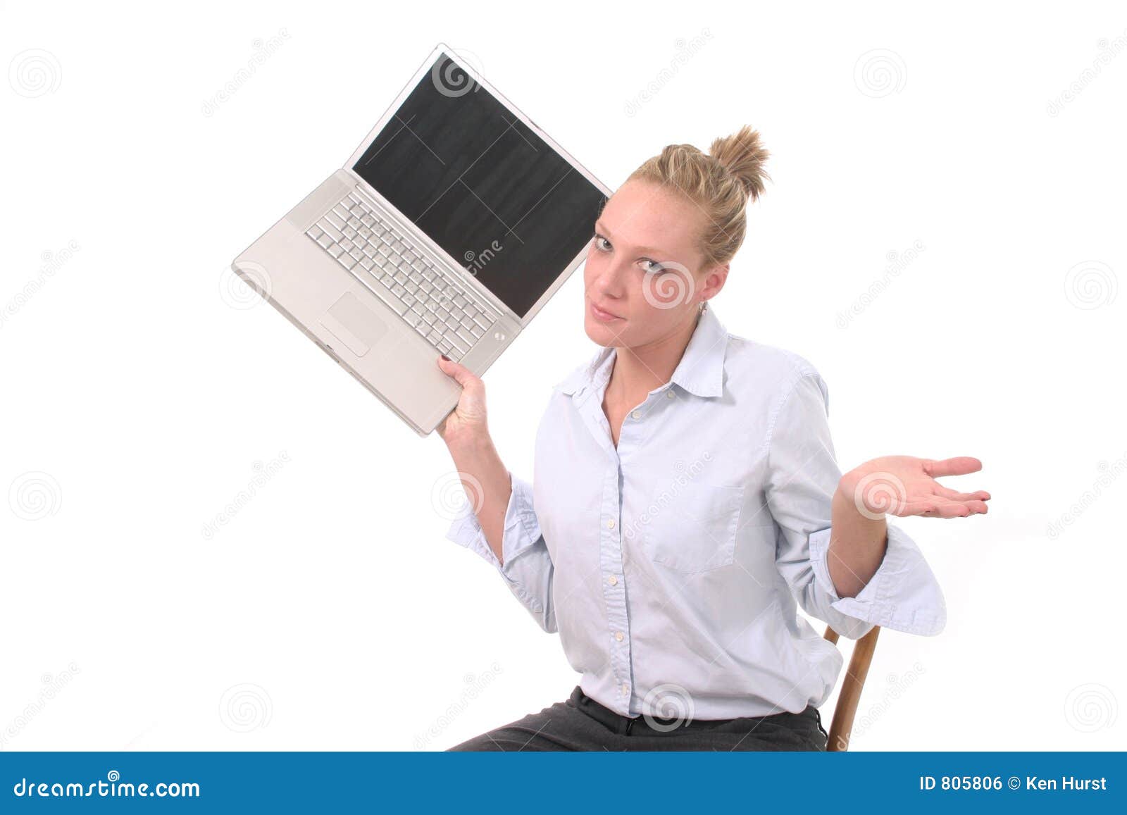 Business Woman Throwing Laptop 3 Stock Photo Image of businesswoman