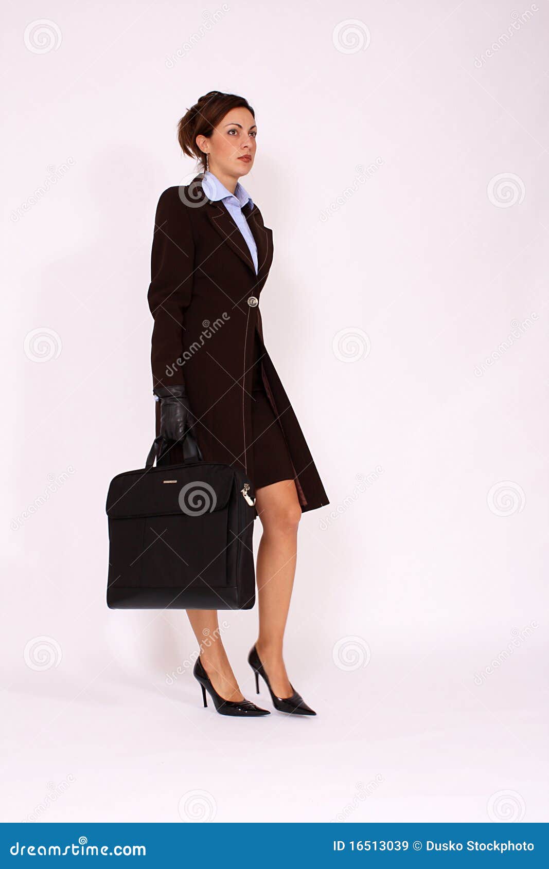 Business Woman Walking with a Briefcase Stock Image Image of person
