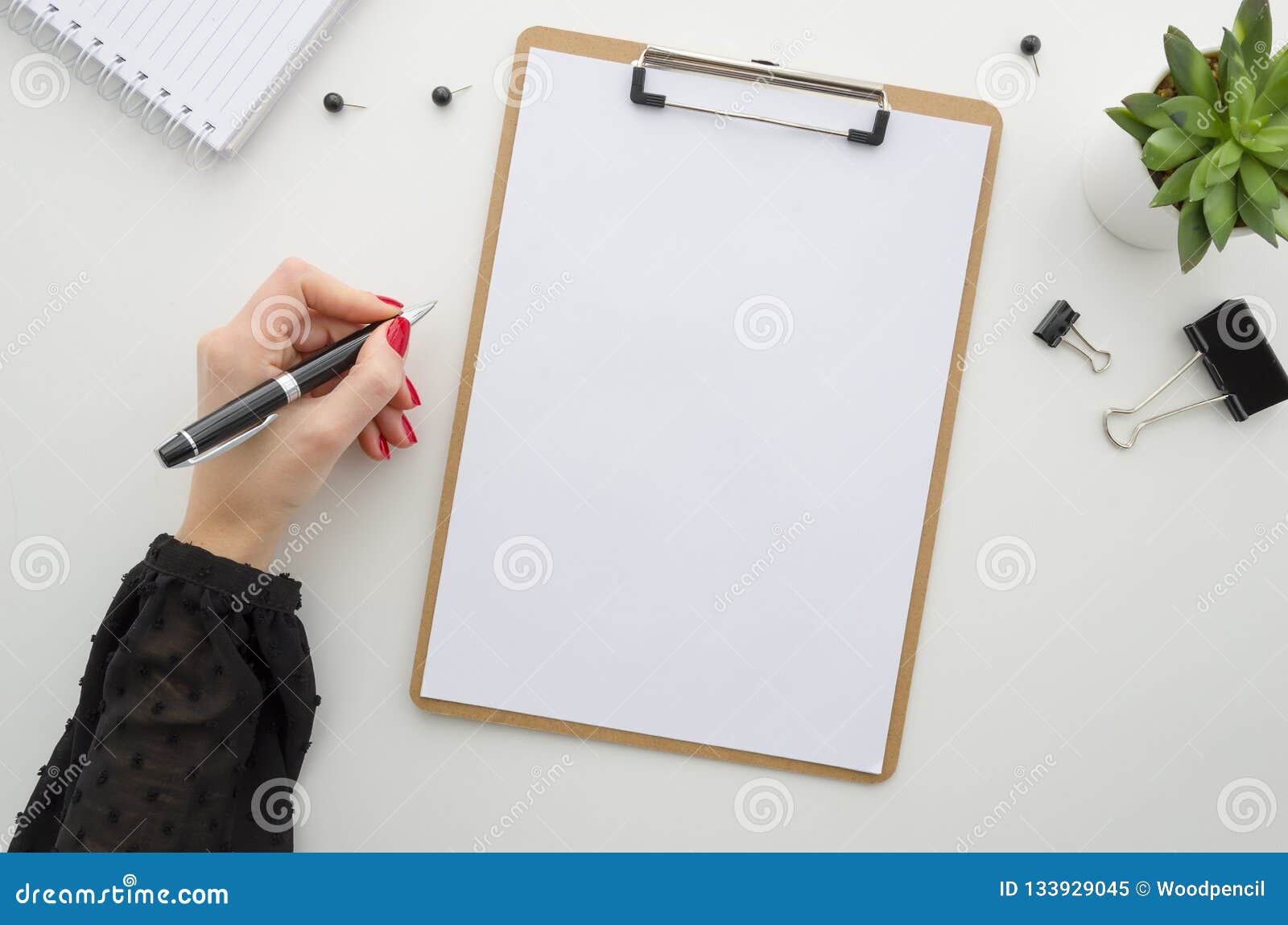 Business Woman Working with Documents. Clipboard Mockup Template Paperwork,  Financial Reports,resume, Brief, Form Stock Image - Image of desk, paper:  133929045