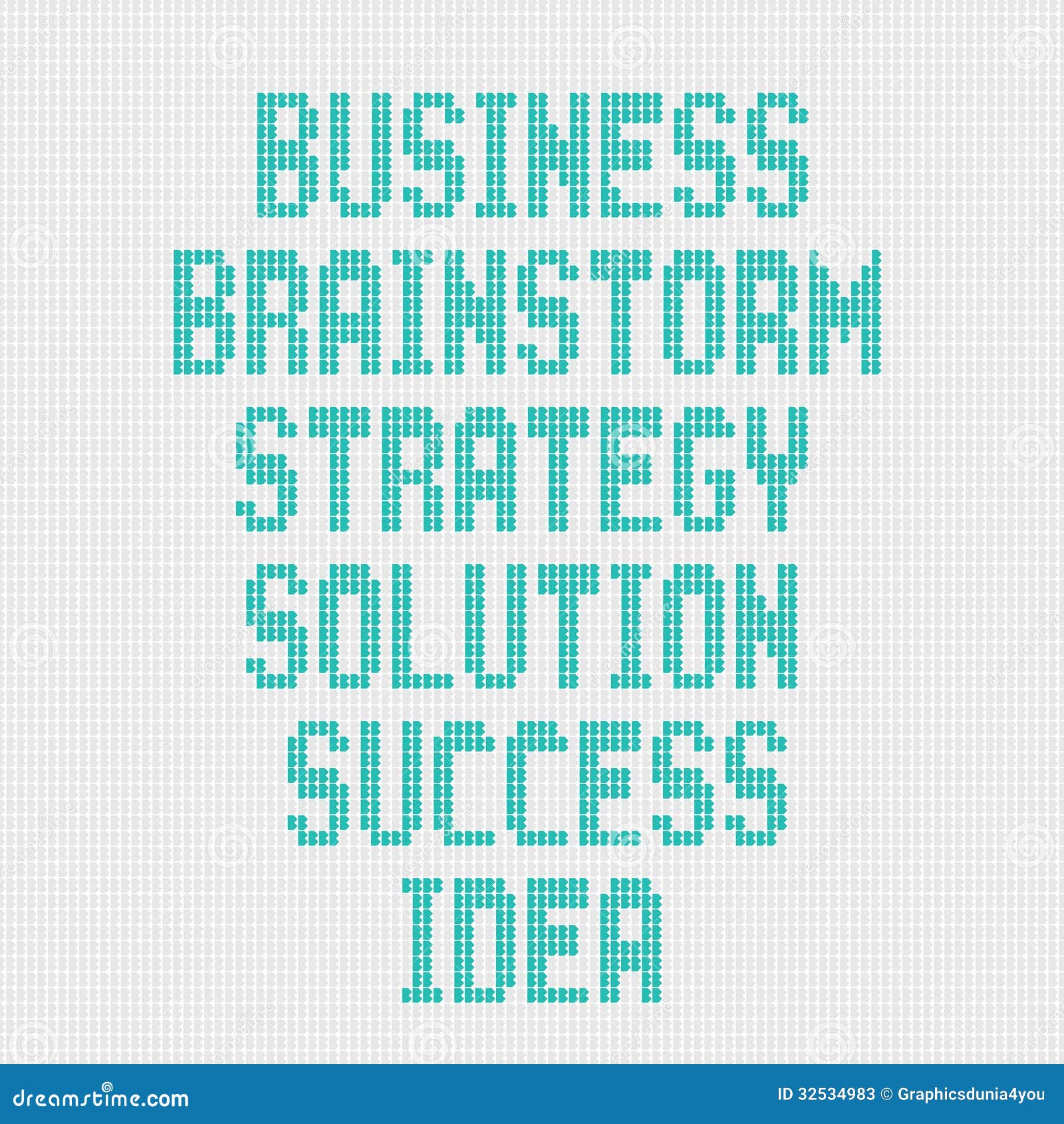 Business Word on Grey Background Stock Vector Illustration of