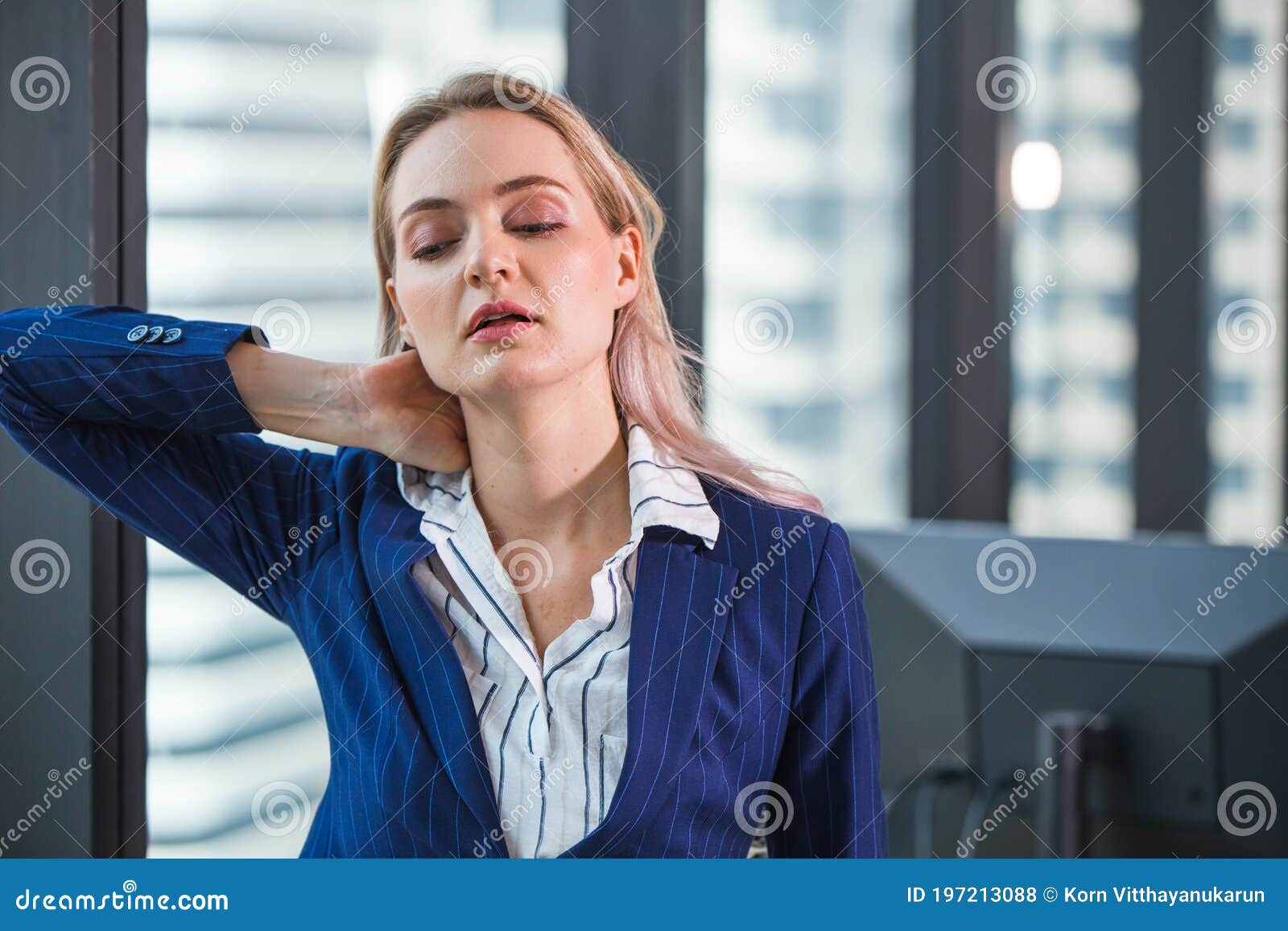 Business Worker Feeling Tired Frustrated Stressed From