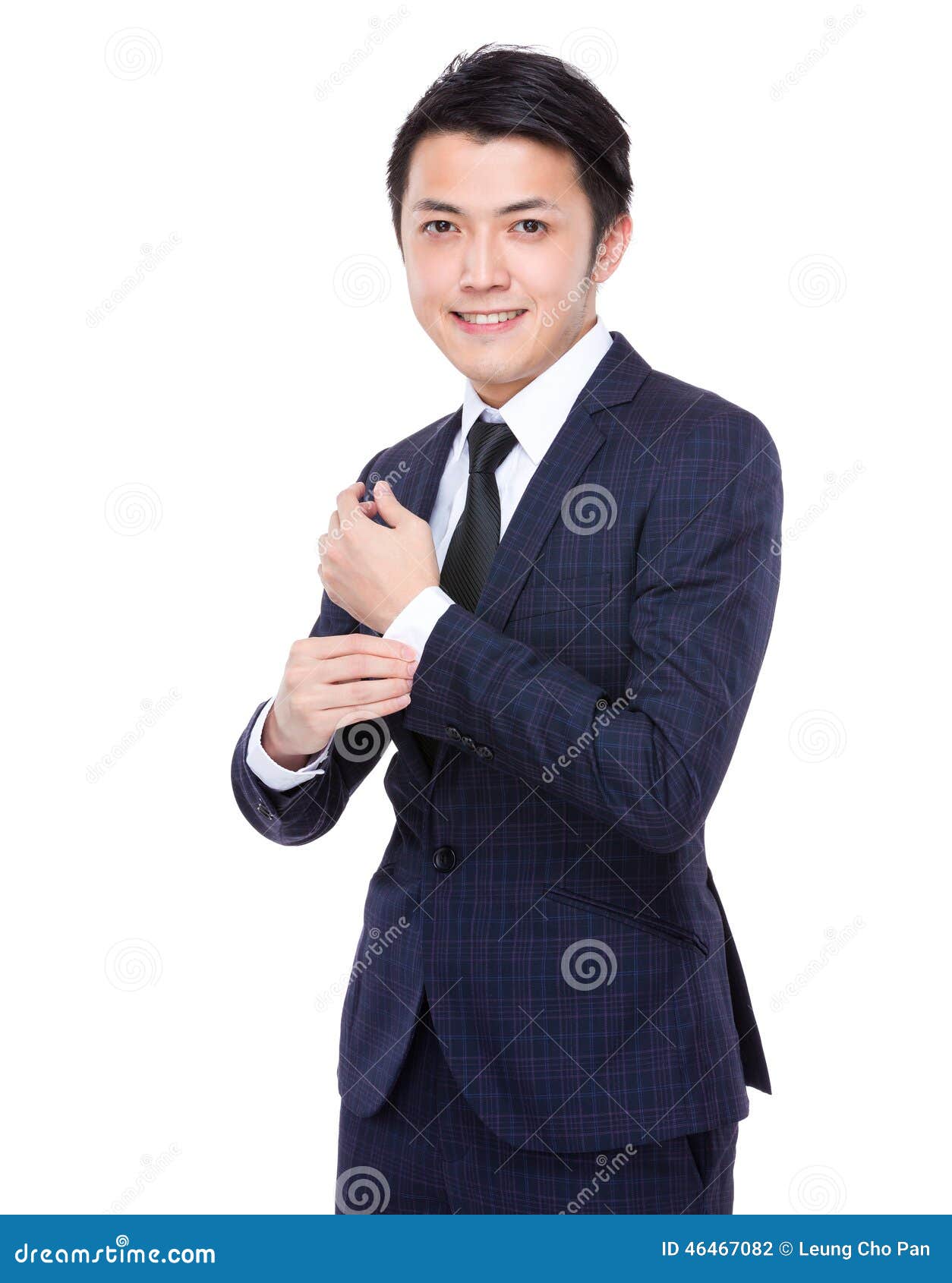 Businessman Adjust His Suit Sleeve Stock Photo Image of business