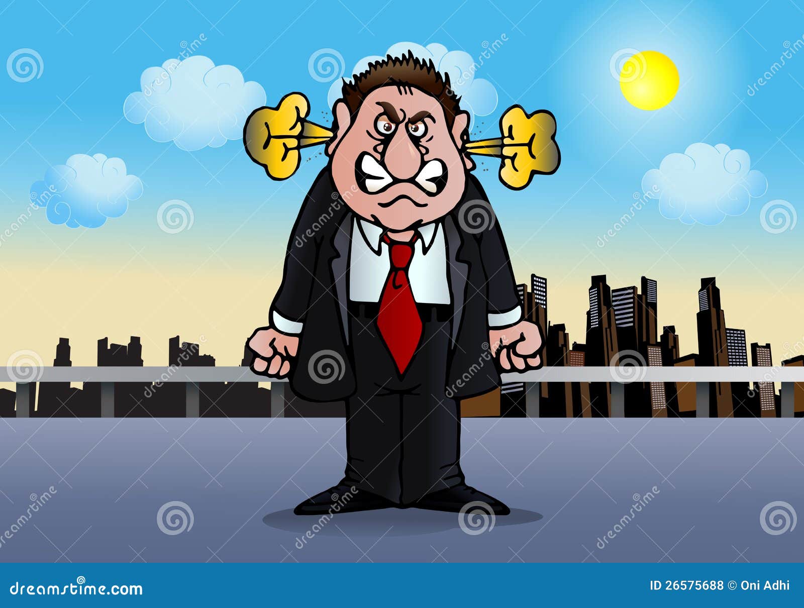 businessman in anger