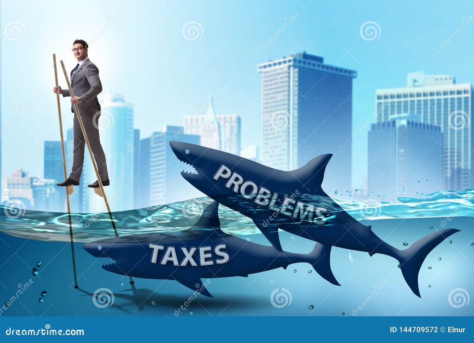 The Businessman Avoiding Paying High Taxes Stock Photo Image of broke