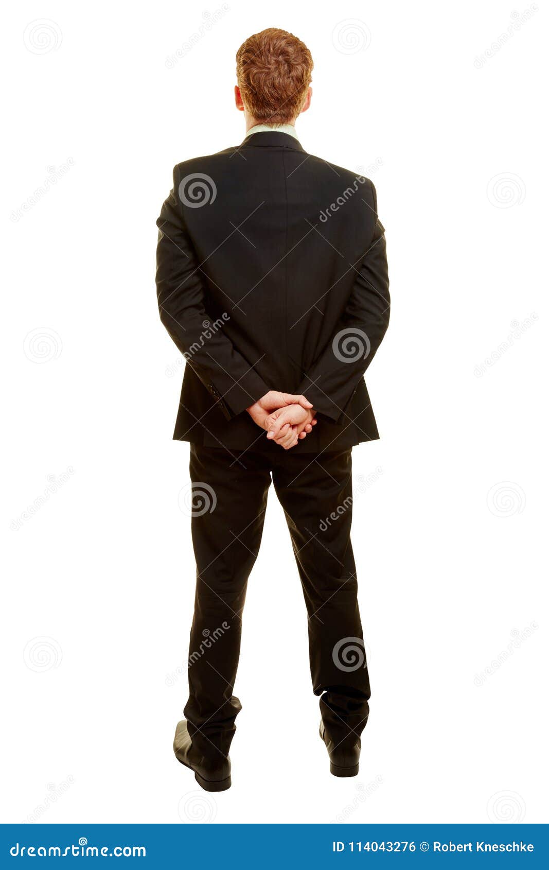 Businessman with Hands in the Back Stock Photo - Image of businessman ...