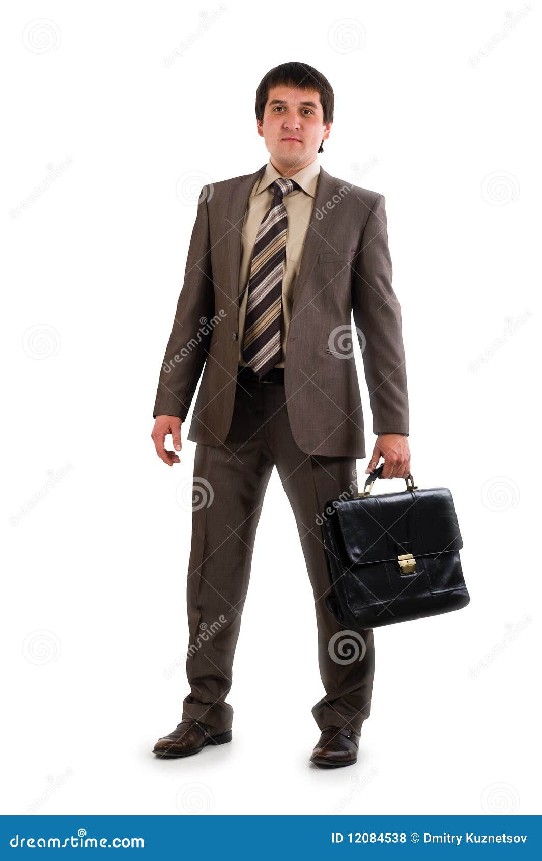Businessman with briefcase stock photo. Image of success 12084538
