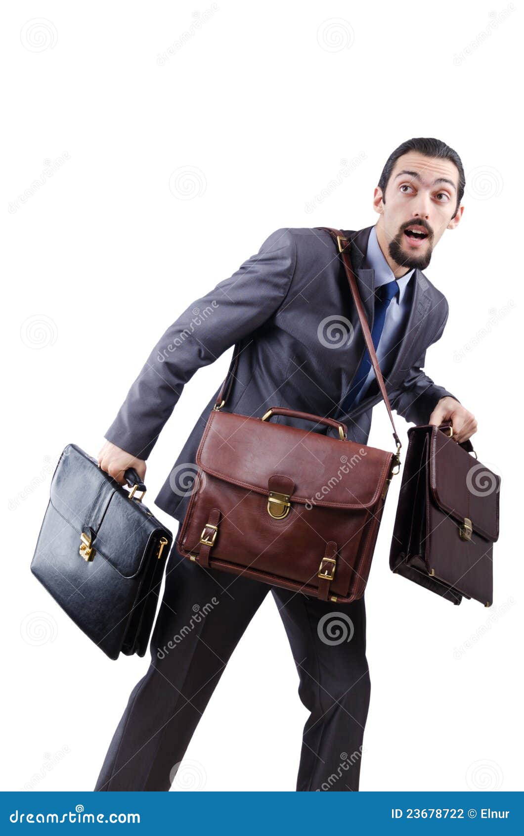 Businessman with briefcase stock photo. Image of attractive 23678722