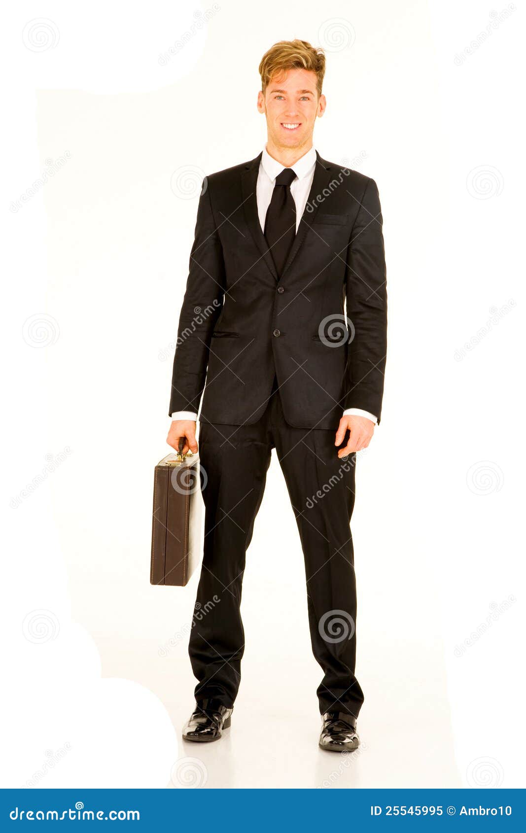 Businessman with briefcase stock image. Image of suit 25545995