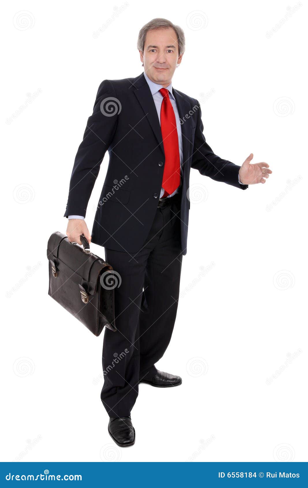 Businessman with briefcase stock photo. Image of gestures 6558184