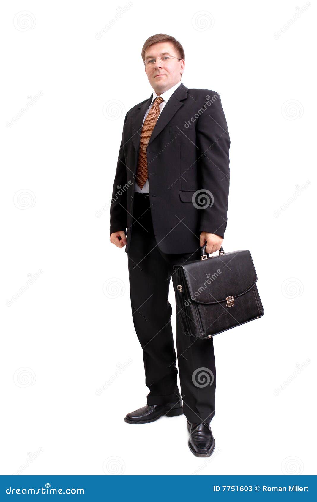Businessman with briefcase stock image. Image of standing 7751603