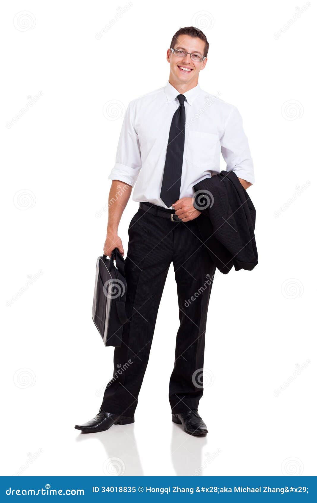 Businessman with briefcase stock image. Image of business 34018835