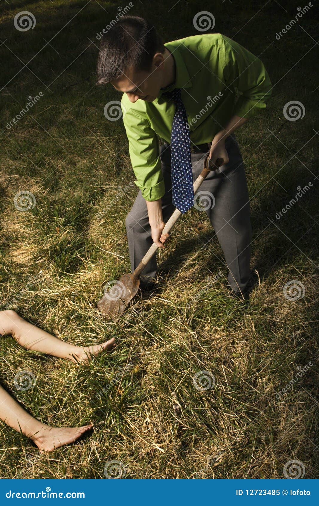 Businessman Burying Dead Body Royalty Free Stock Photo - Image: 12723485