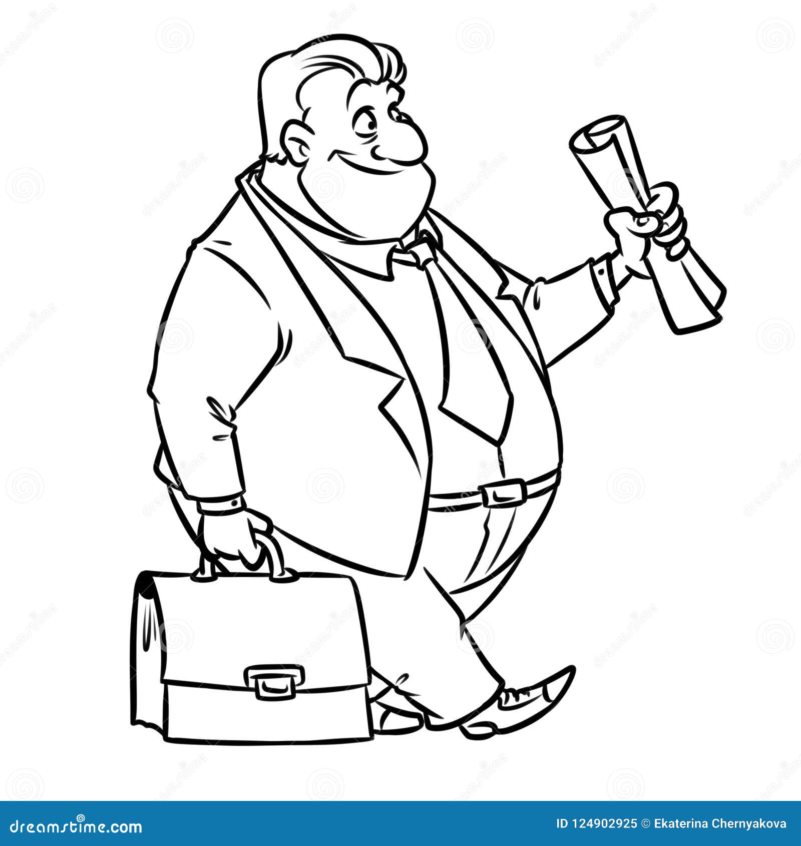 Business Man Coloring Page