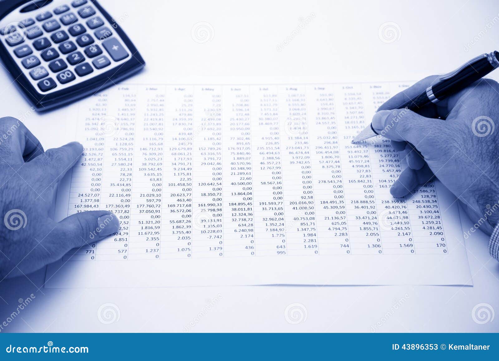 Businessman Calculating Expense Stock Image Image of checking, desk