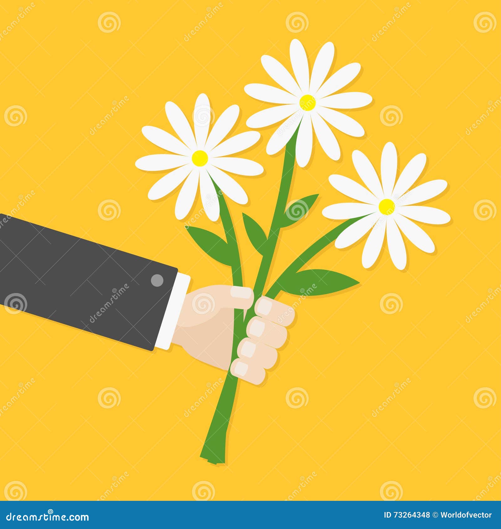 Businessman Cartoon Character Hand Holding Bunch Bouquet of White Daisy Flower Stock Vector - Illustration of anniversary, giving: 73264348 Businessman Cartoon Character Hand Holding Bunch Bouquet of White Daisy Flower Stock Vector - Illustration of anniversary, giving: 73264348