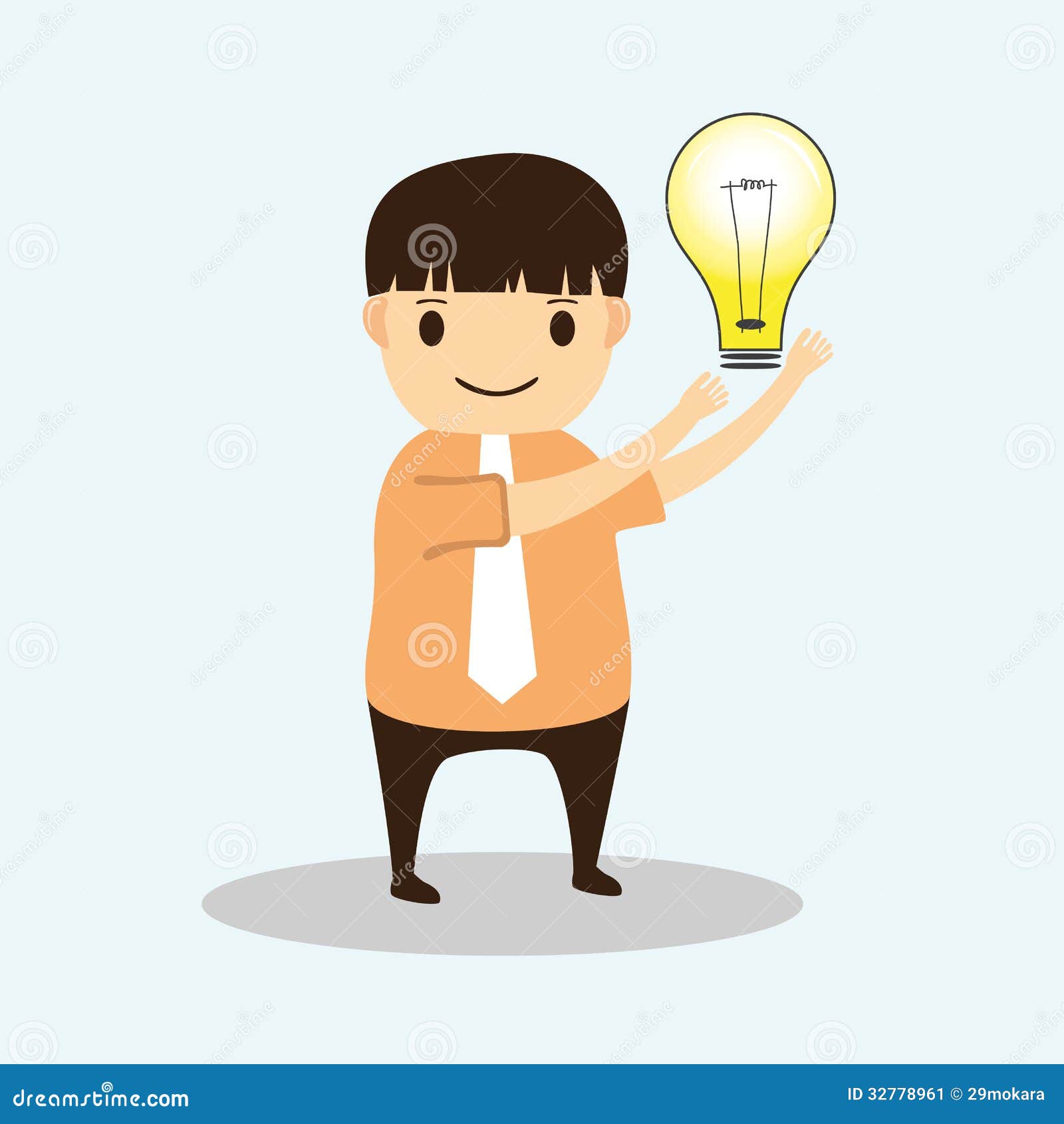 Businessman Cartoon with Creative Idea Stock Vector - Illustration of  people, imagination: 32778961