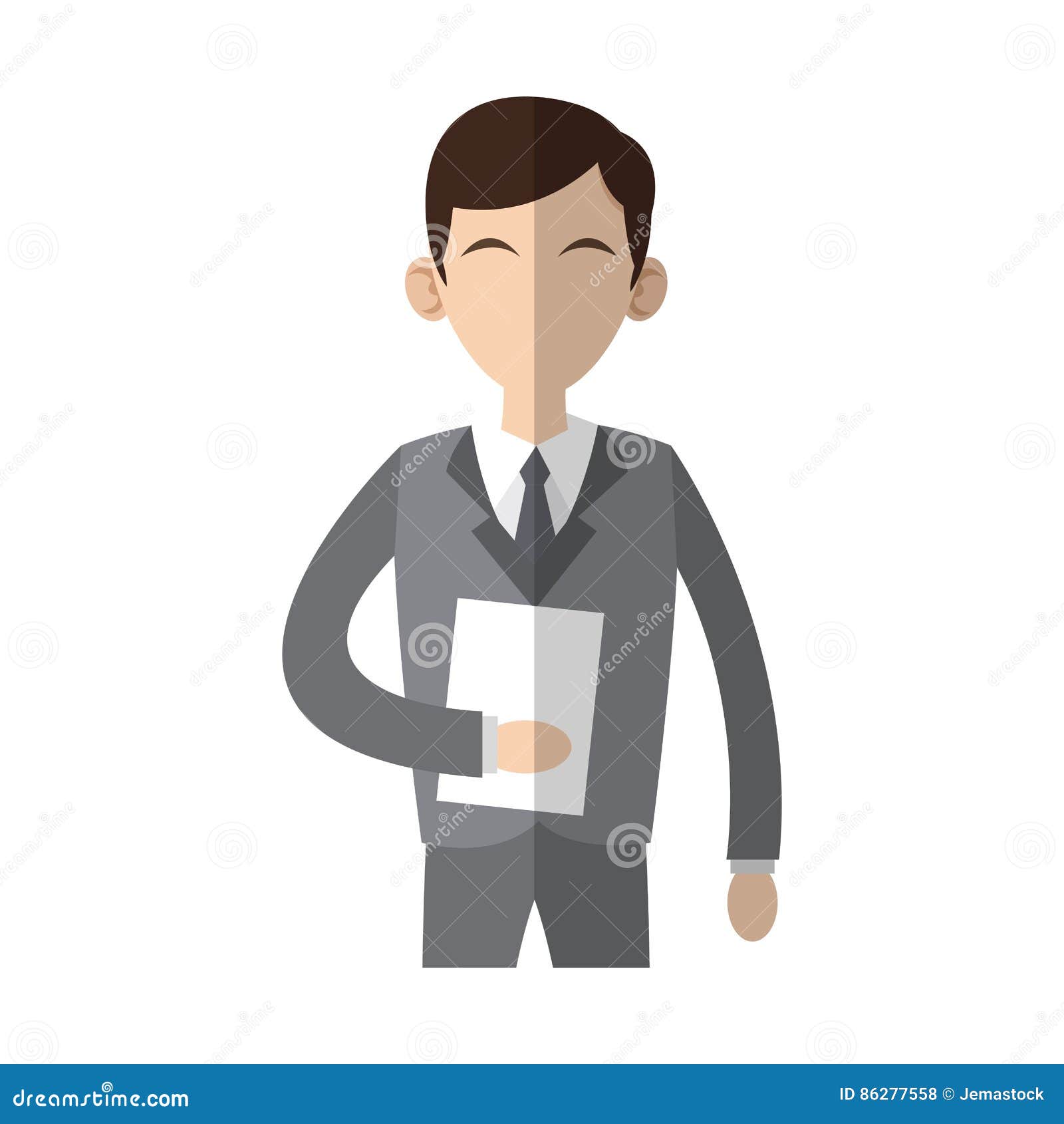 Businessman cartoon icon. Businessman wearing suit and tie over white background. colorful design. vector illustration