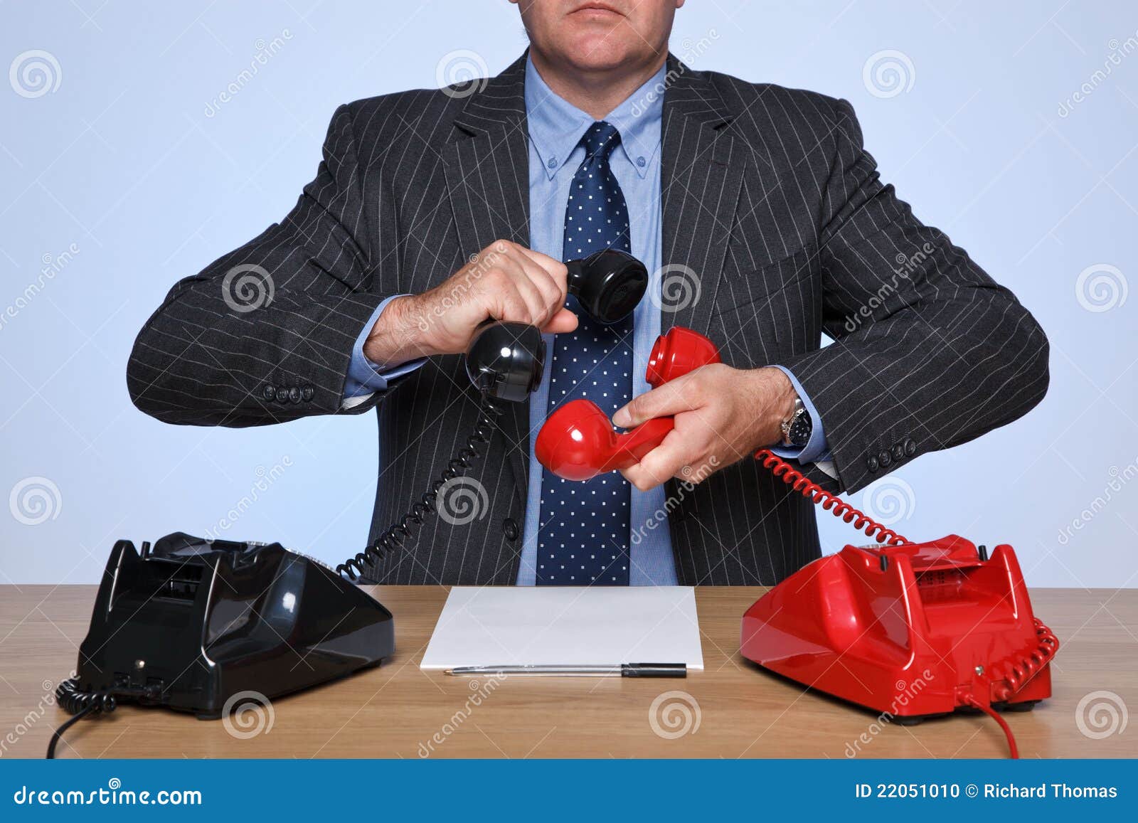 Businessman at Desk on a Conference Call. Stock Photo - Image of adult