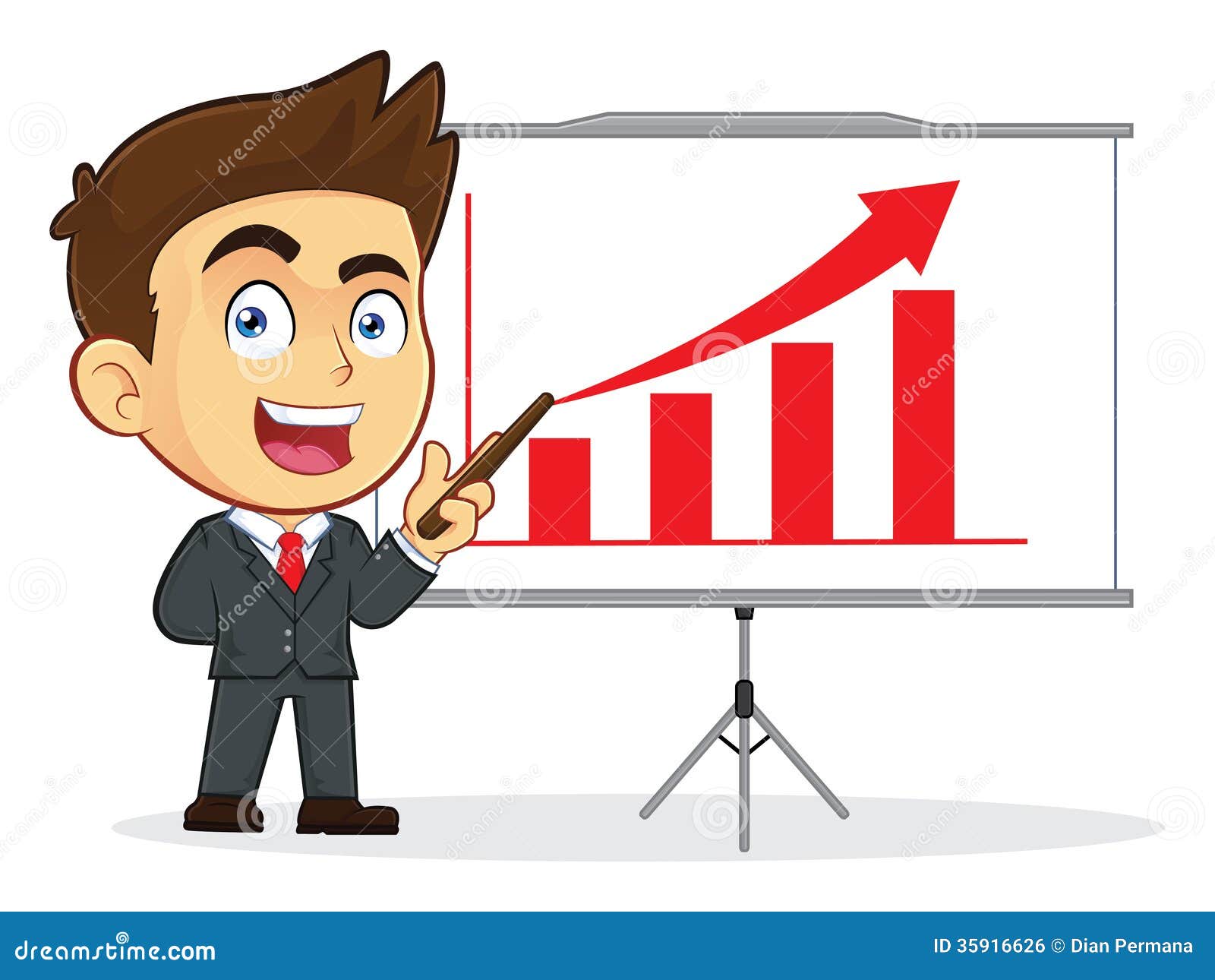Businessman Doing a Presentation Stock Vector - Illustration of clipart,  people: 35916626