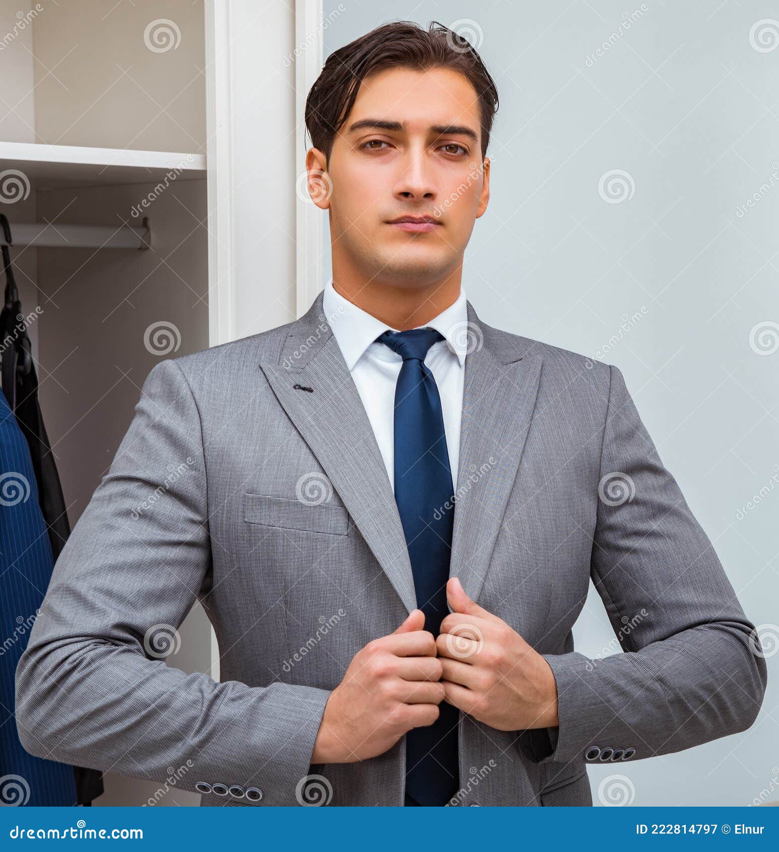 businessman dressing
