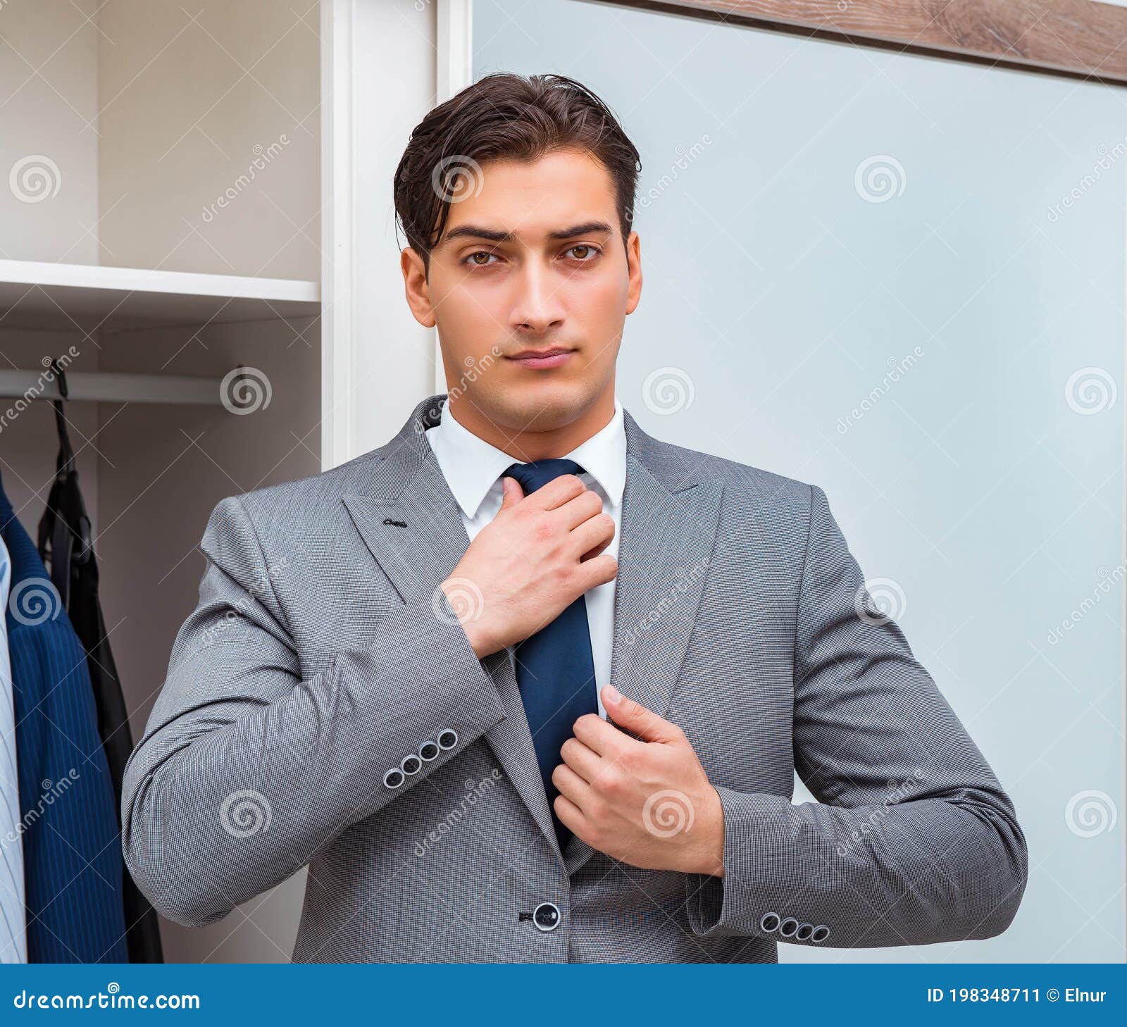 businessman dressing