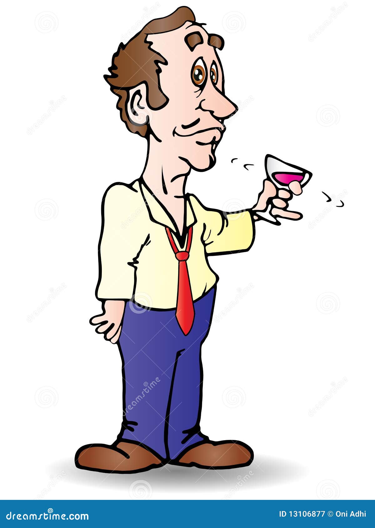 Businessman drink wine stock illustration. Illustration of juice - 13106877