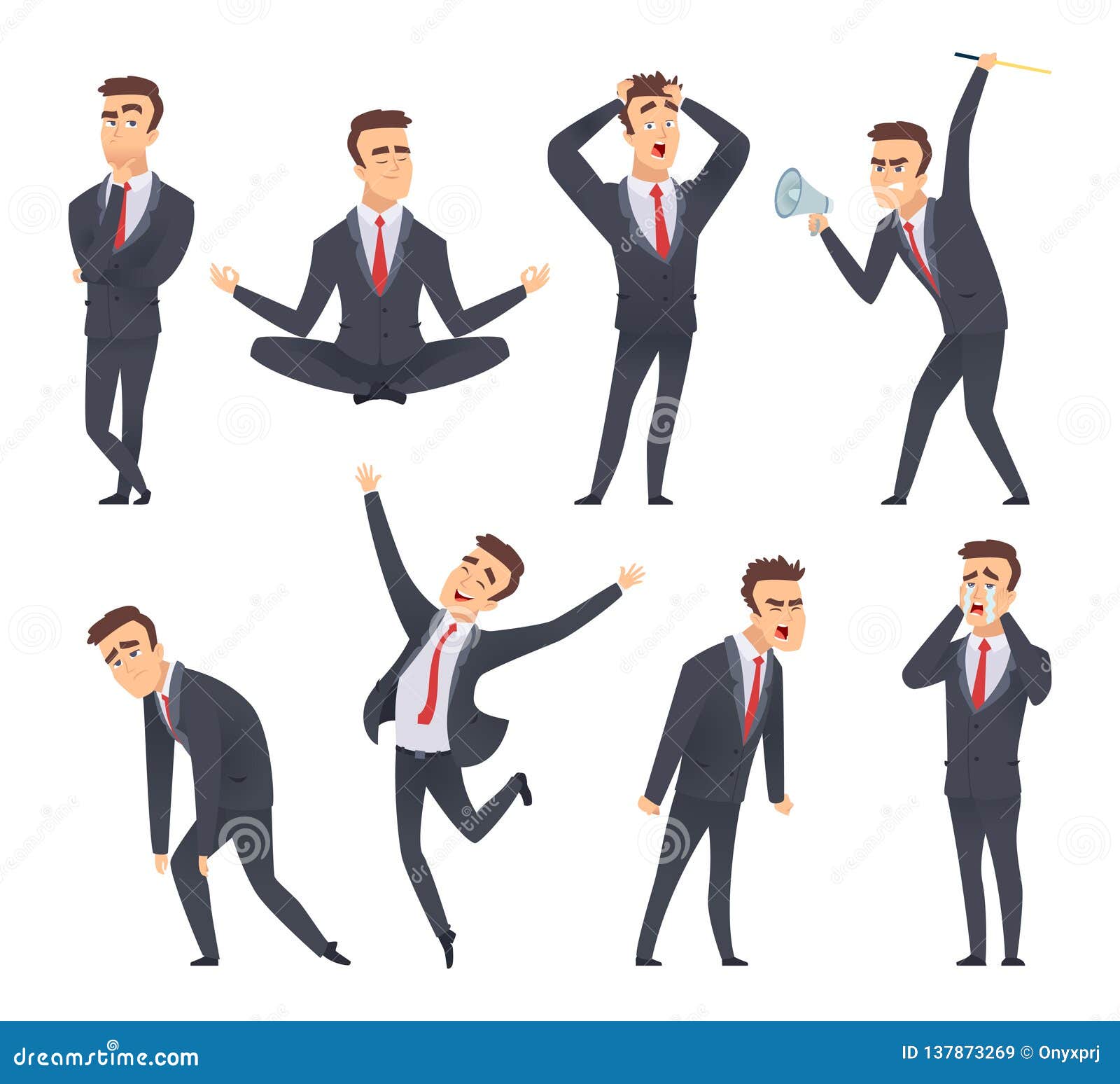 angry businessman clipart