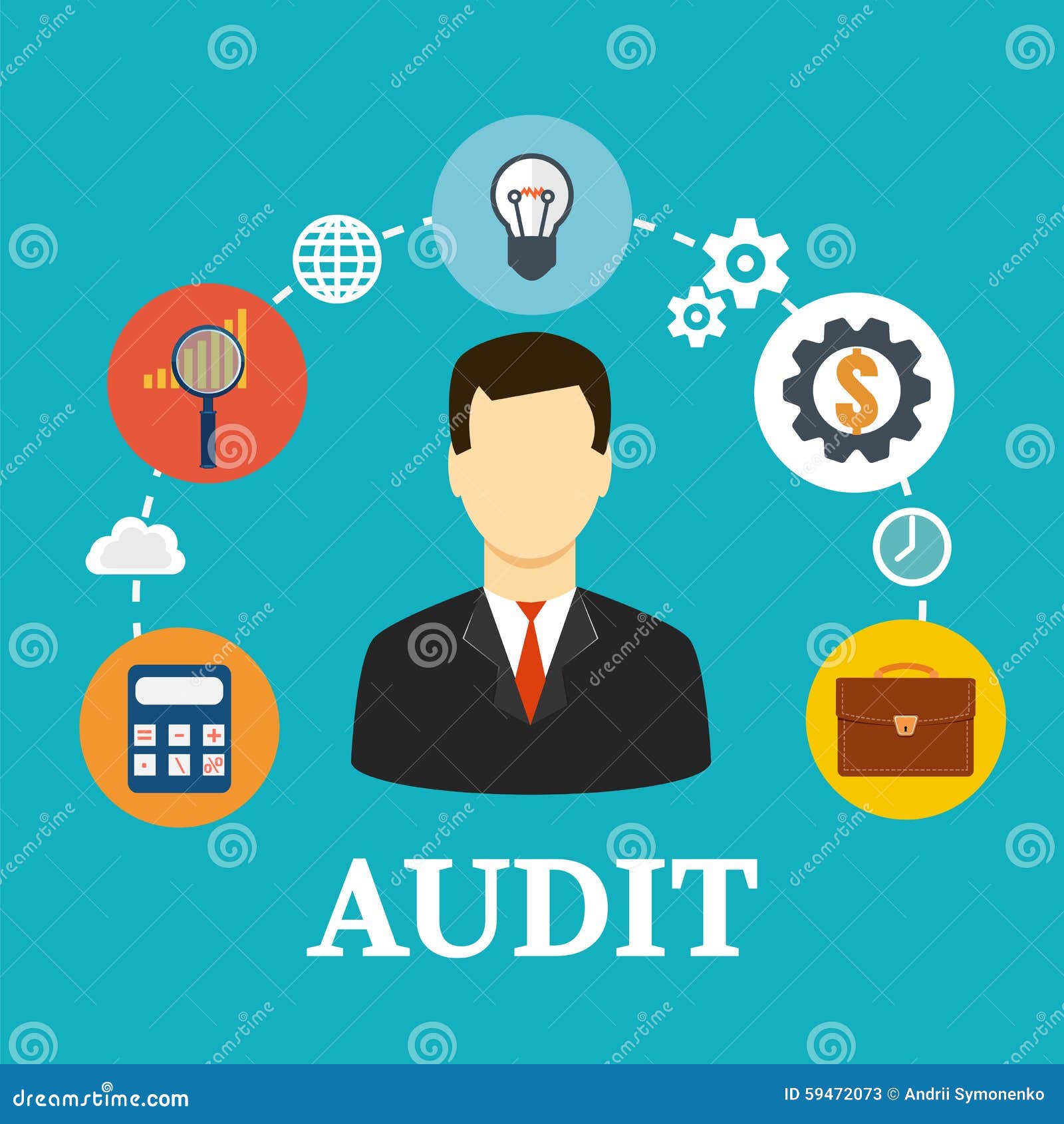 Businessman Examining Economic Statistic,  Analytics. Financi Stock