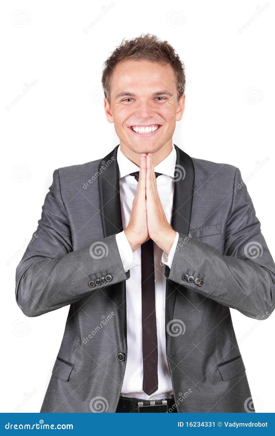 Businessman Expressing His Gratitude in Prayer Stock Image - Image of ...