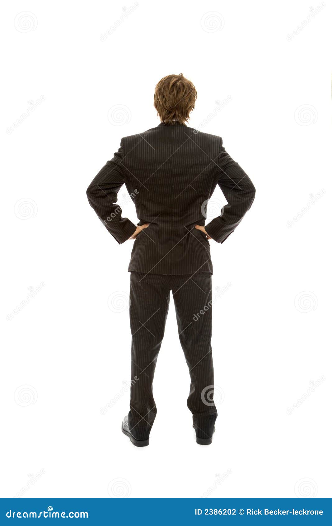 Businessman faces away stock photo. Image of dressed, back - 2386202