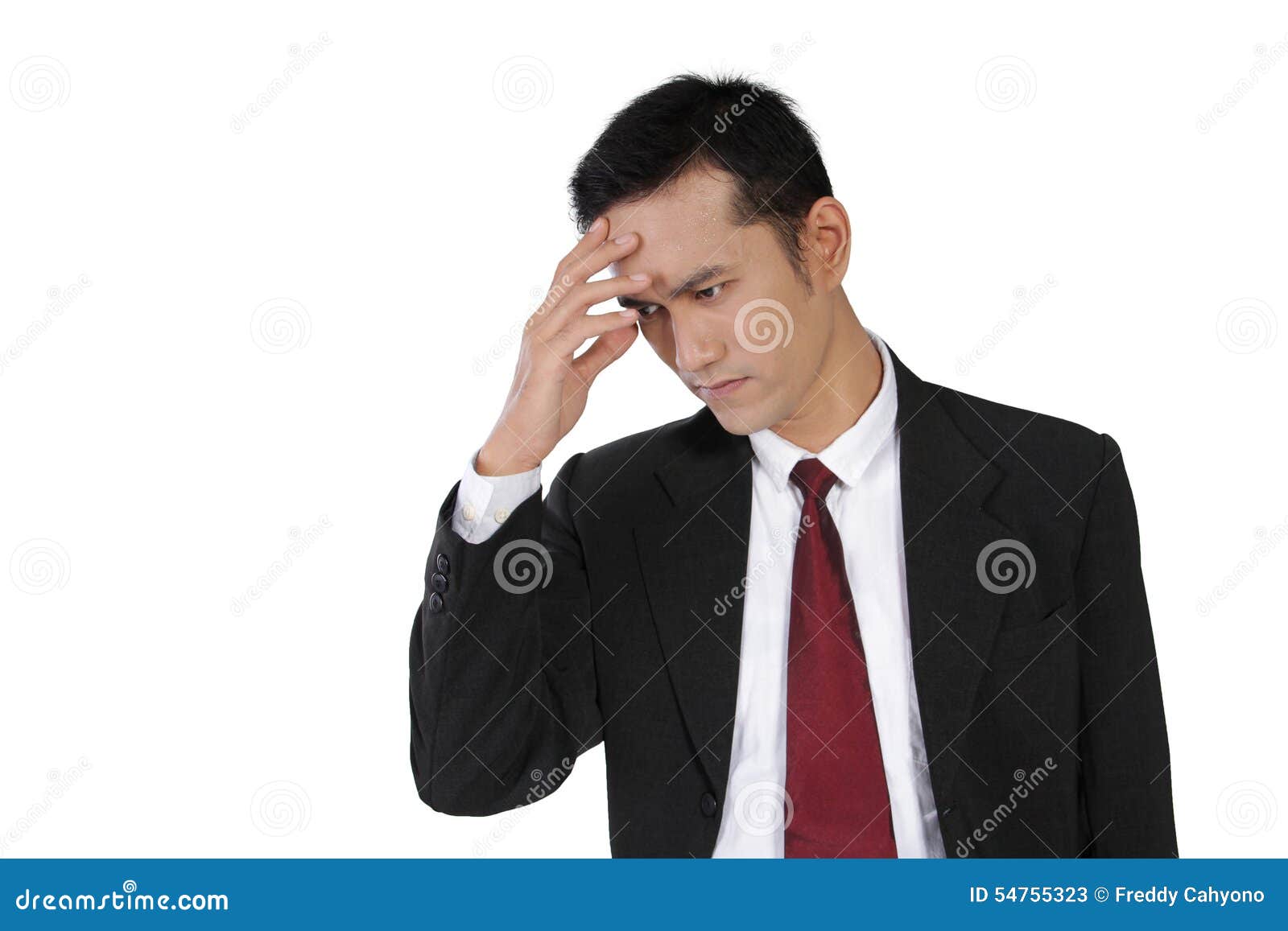 businessman feeling unwell,  on white