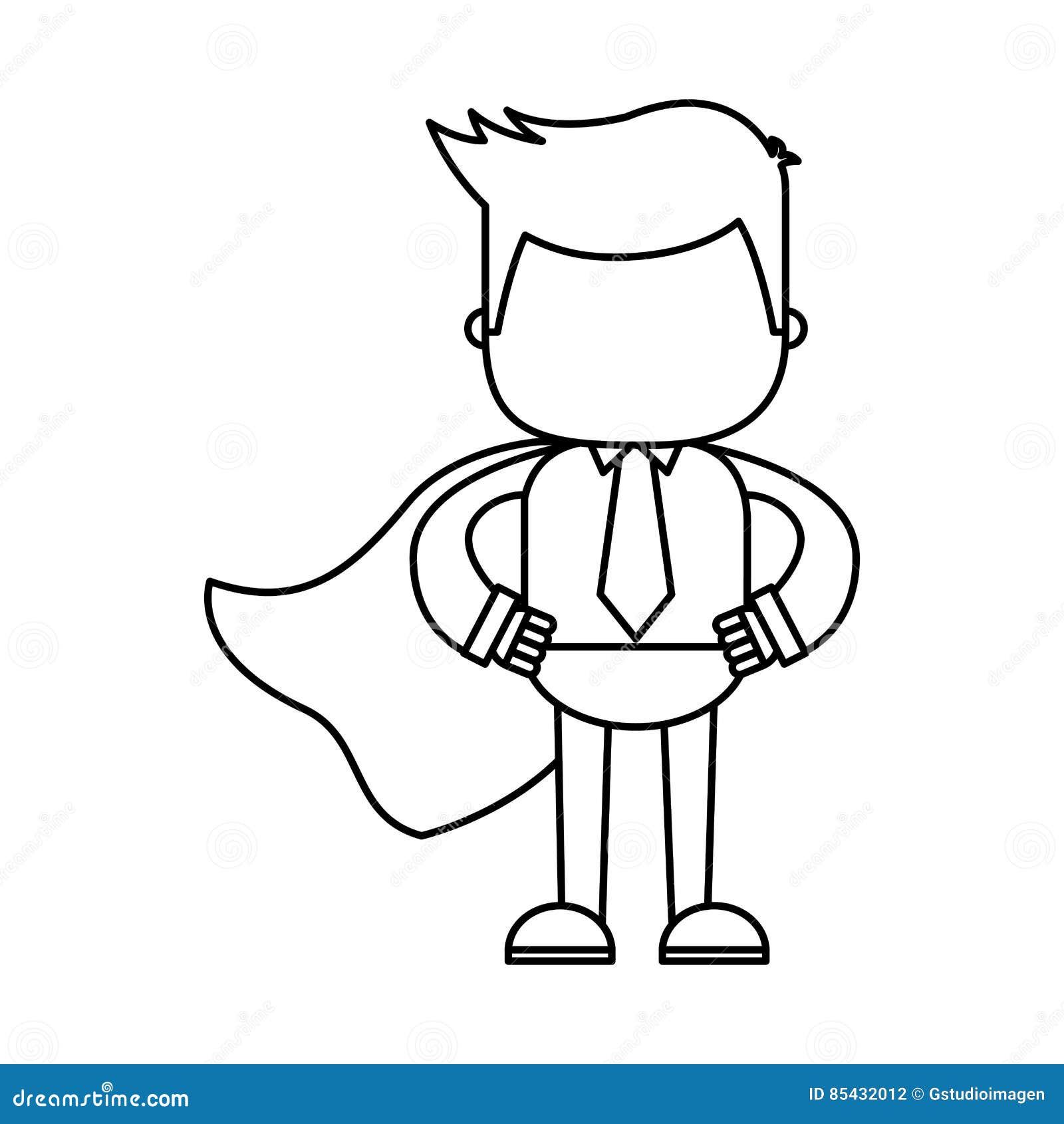 Download Businessman Funny With Hero Layer Character Icon Stock ...