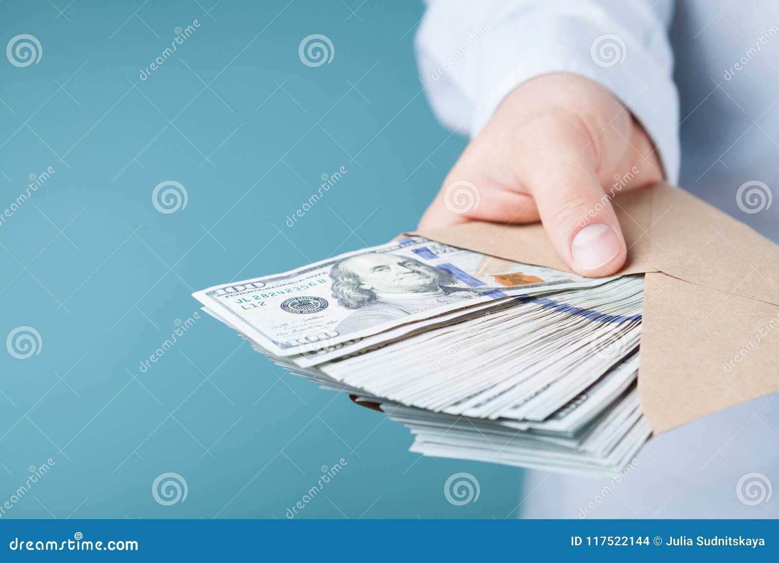 businessman giving cash money. loan, finance, salary, bribe and donate concept.