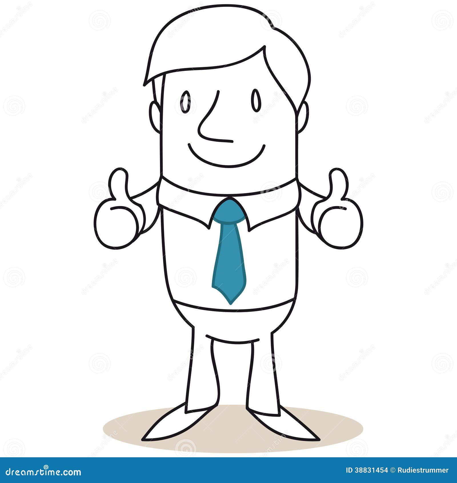Businessman Giving Two Thumbs Up Stock Vector 
