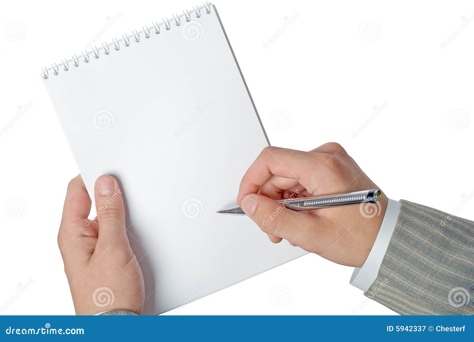 Businessman Hands Holding Notepad Stock Image Image of businessman