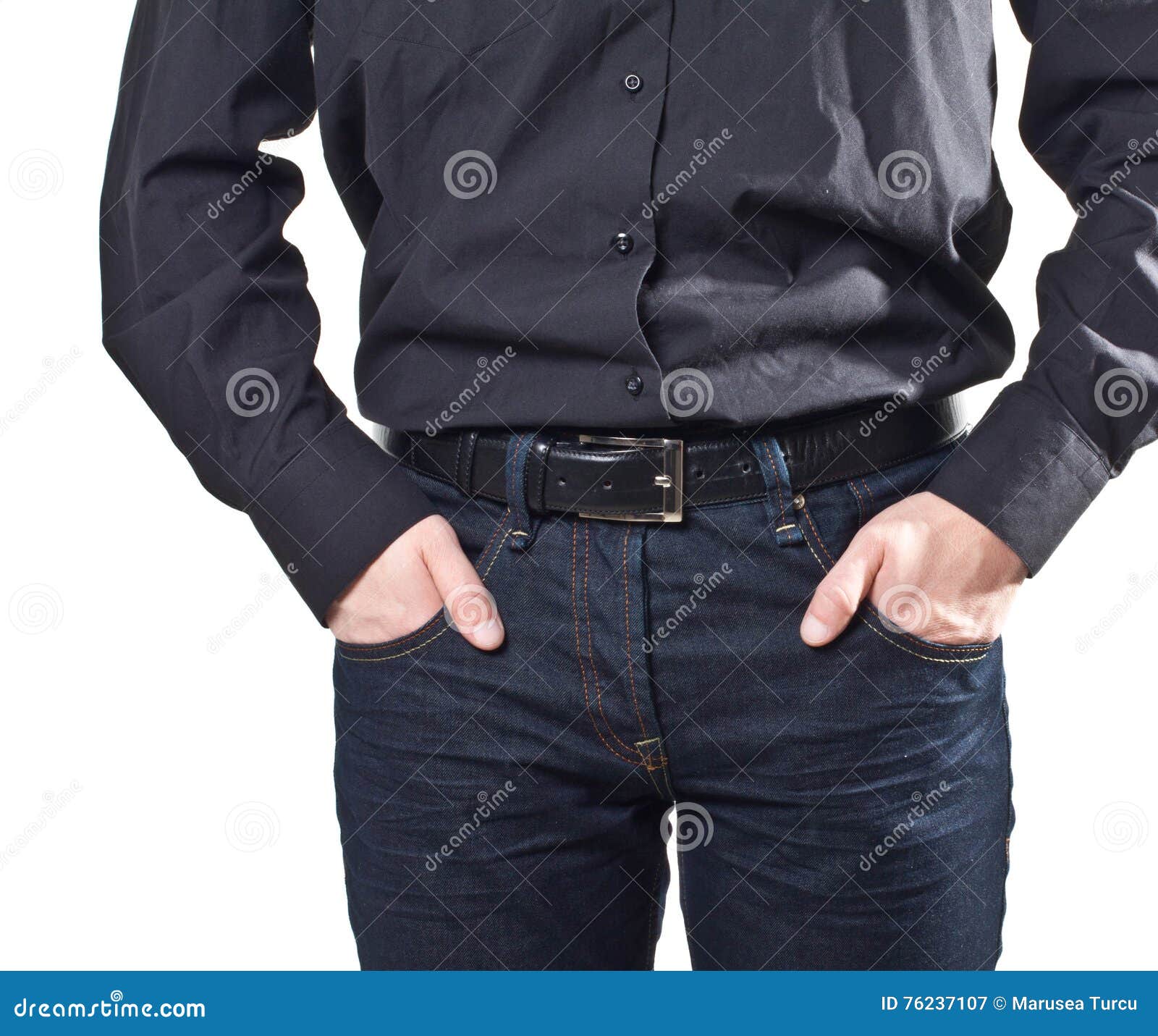 Businessman with Hands in Pockets Stock Image Image of male, leader